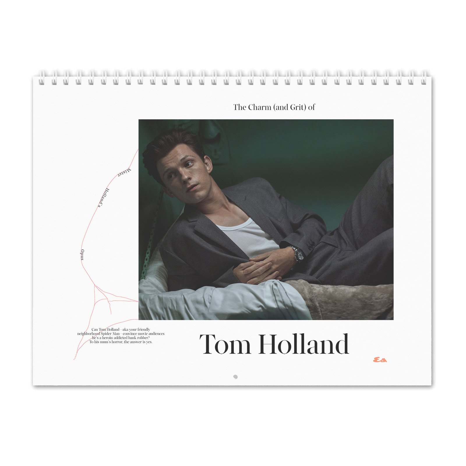 00 Tom Holland - The Charm And Grit Of 2027 Wall Calendar