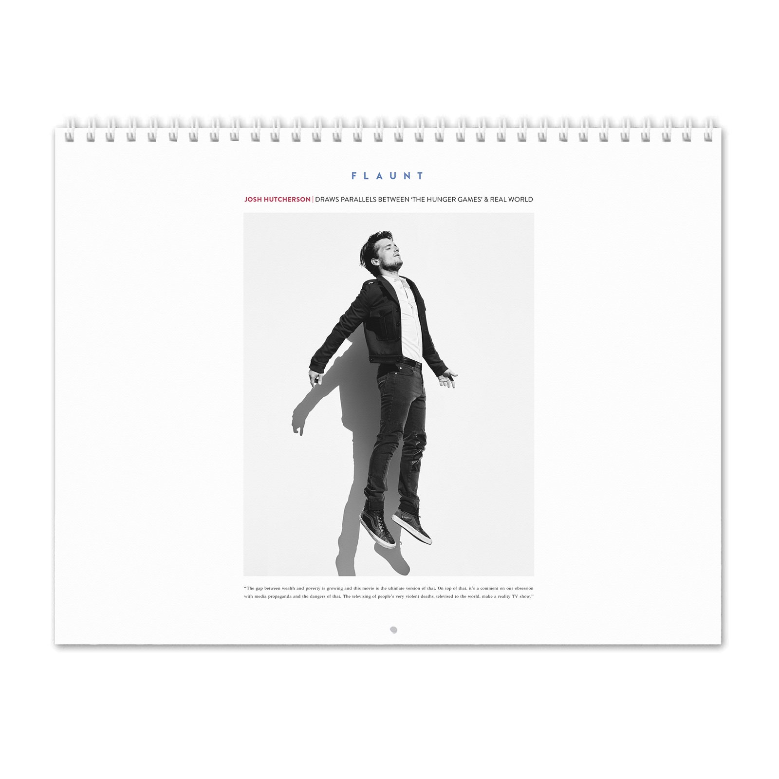 00 Josh Hutcherson - Flaunt 2027 Wall Calendar