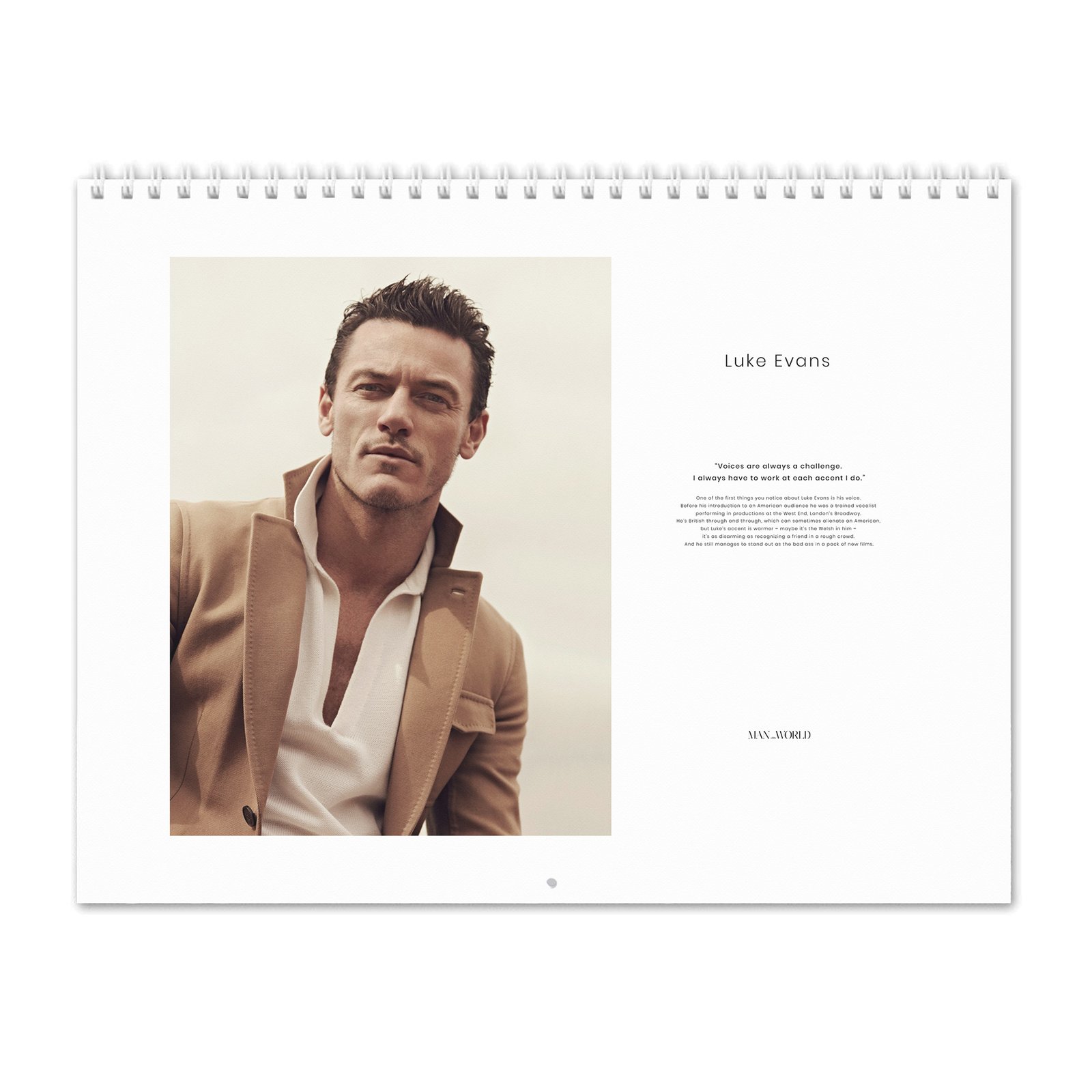 00 Luke Evans - Man Of The World 2027 Wall Calendar