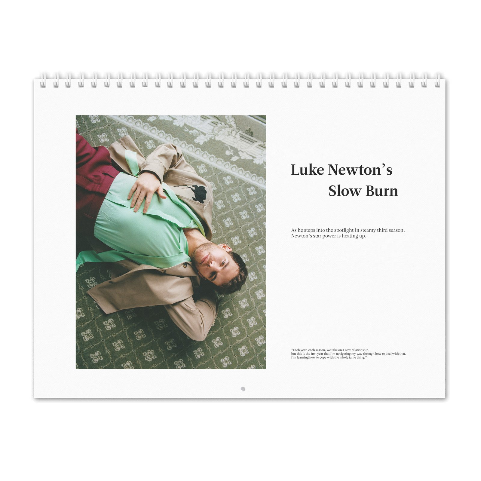 00 Luke Newton - Slow Burn 2027 Wall Calendar