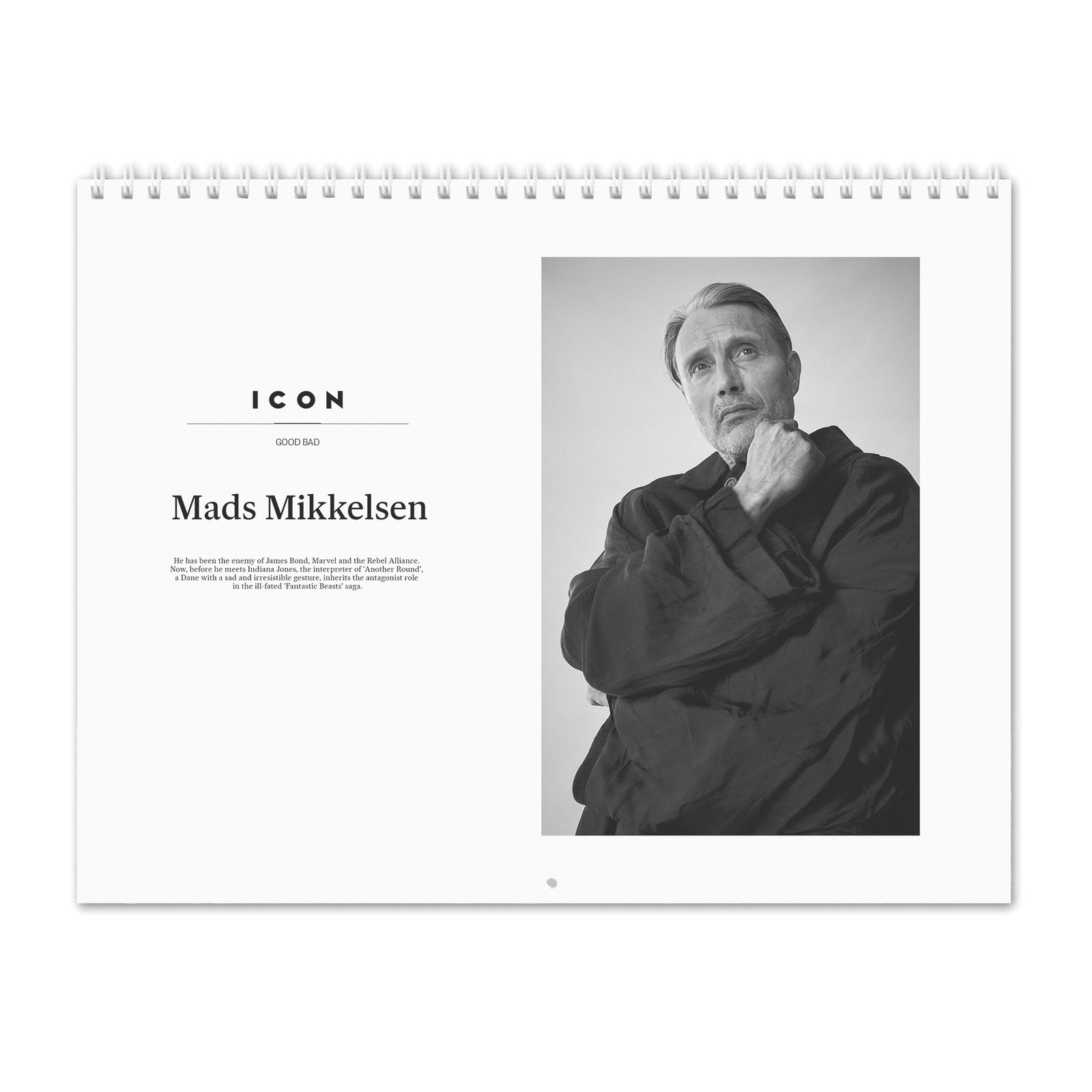 00 Mads Mikkelsen - Good Bad 2027 Wall Calendar