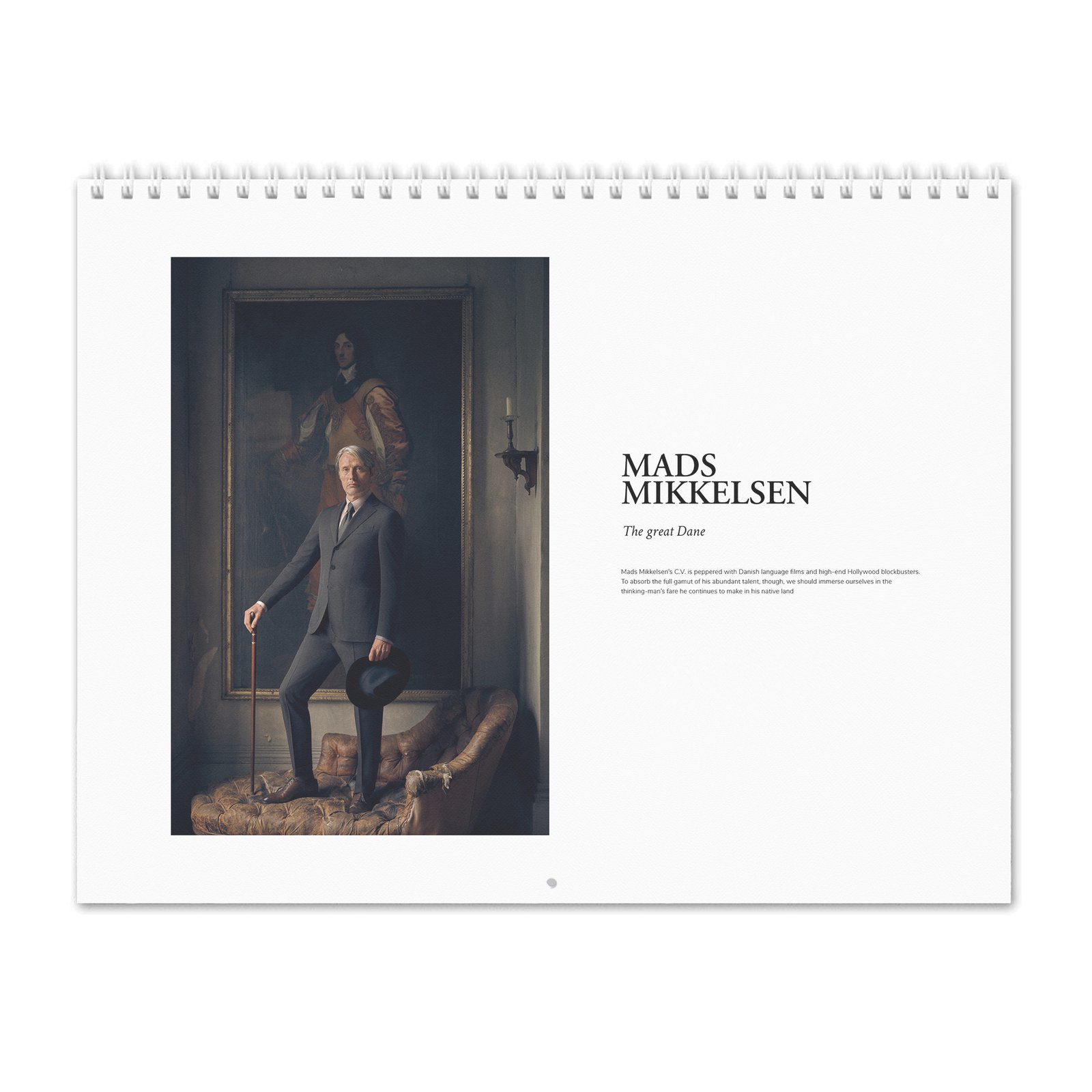 Mads Mikkelsen - The Great Dane 2027 Wall Calendar