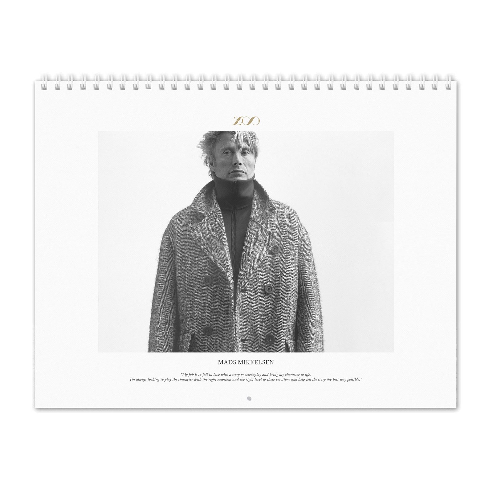 00 Mads Mikkelsen - Zoo 2027 Wall Calendar