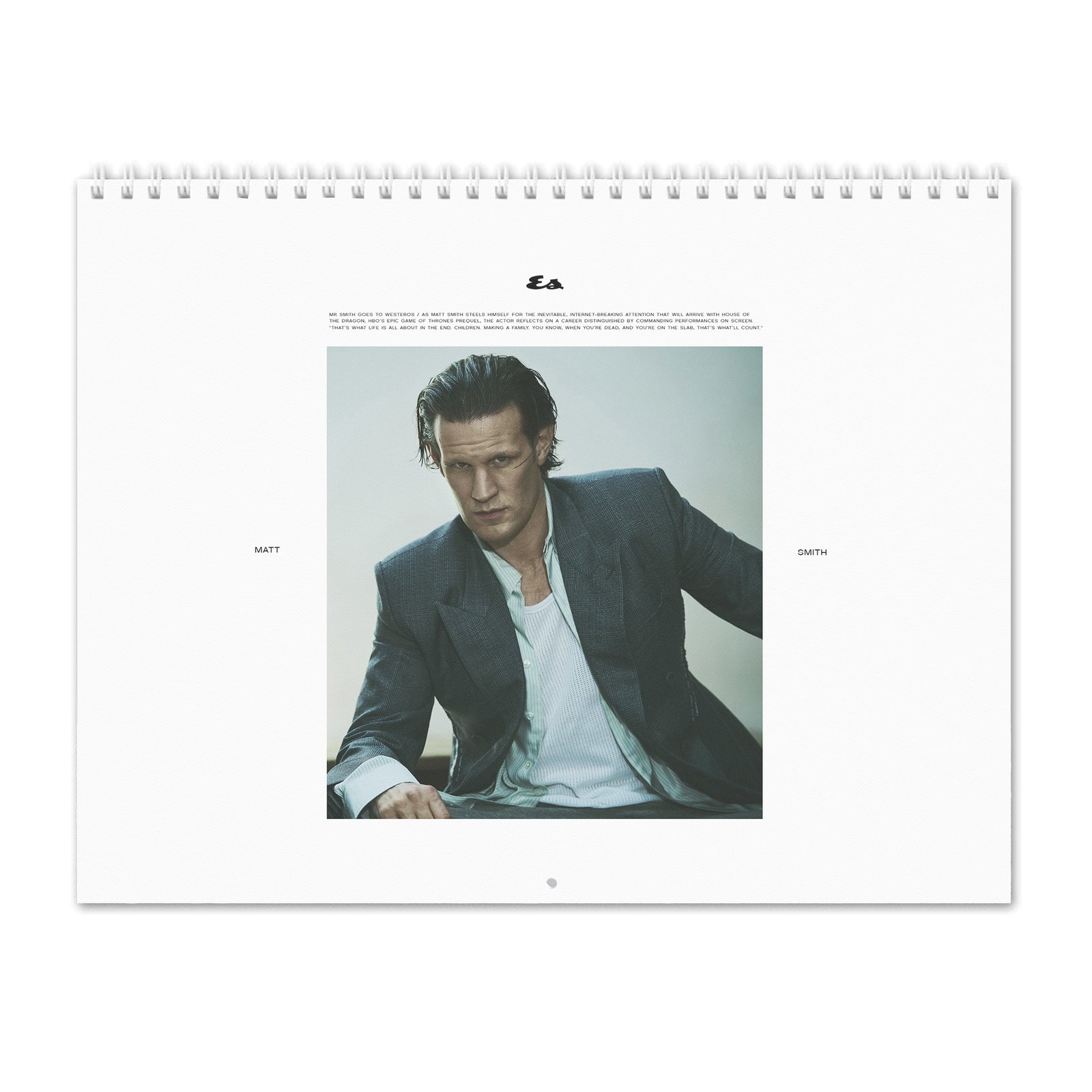Matt Smith - Mr Smith Goes To Westeros 2027 Wall Calendar