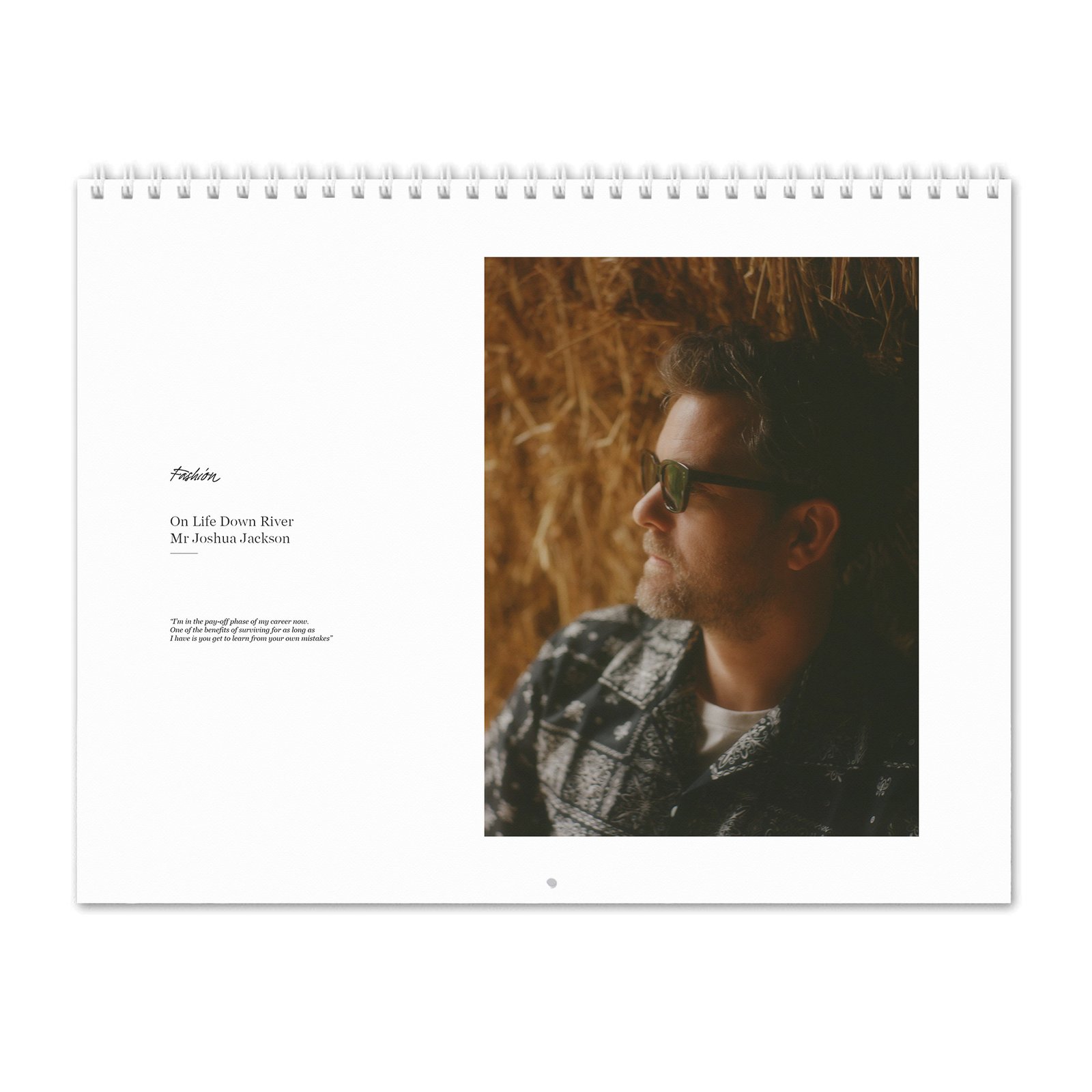 00 Joshua Jackson - On Life Down River 2027 Wall Calendar