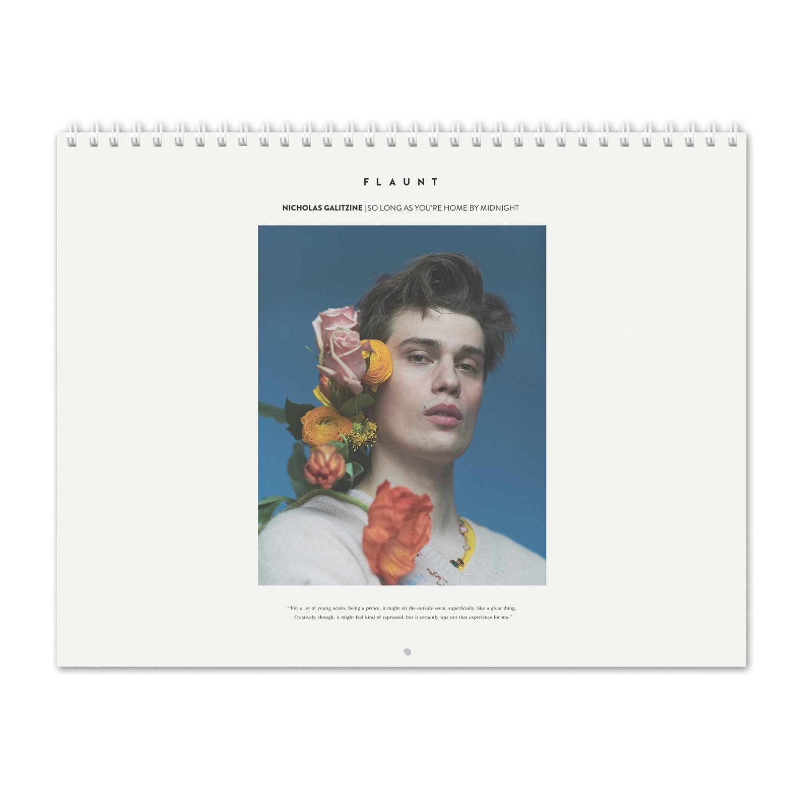 00 Nicholas Galitzine - Flaunt 2027 Wall Calendar