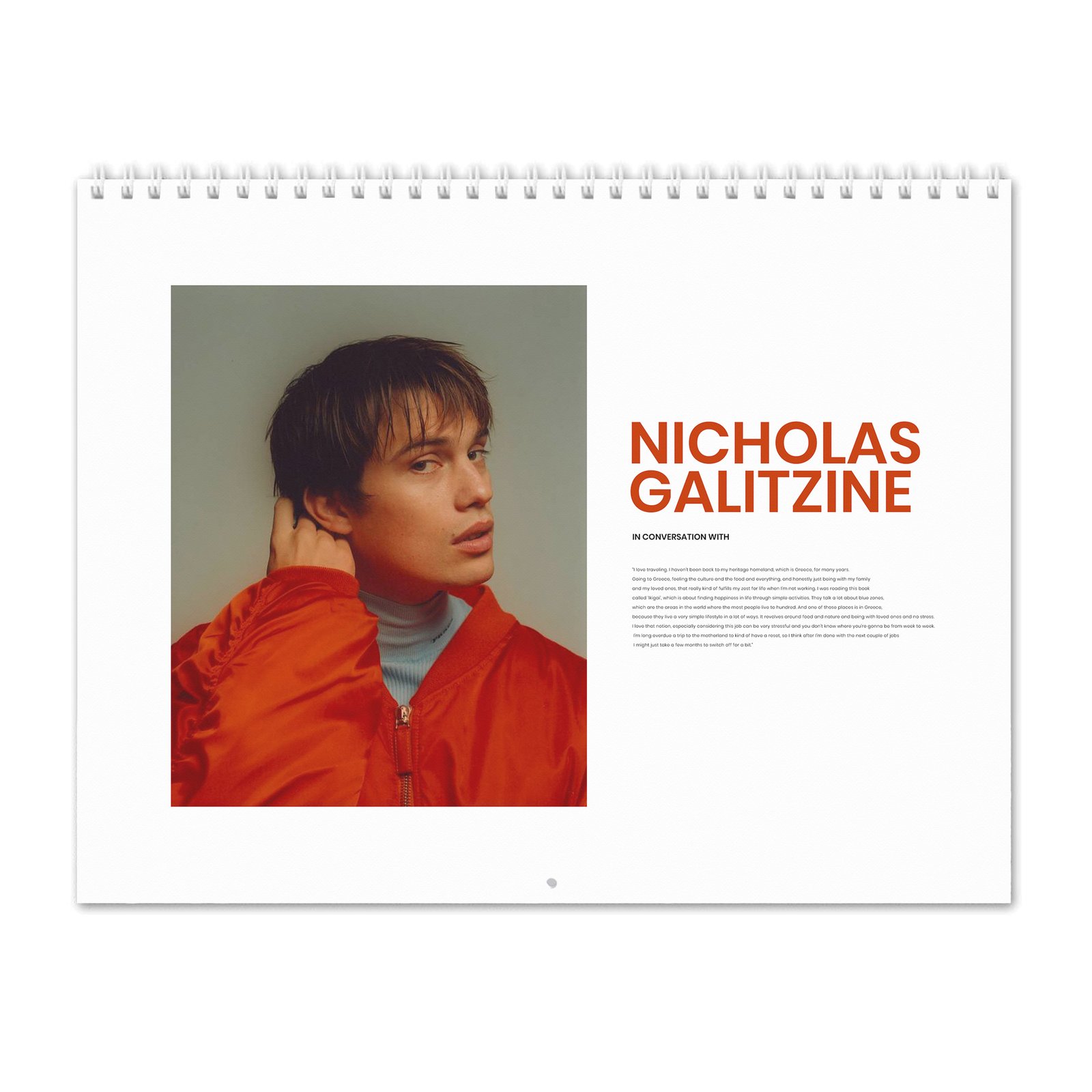 00 Nicholas Galitzine - In Conversation 2027 Wall Calendar
