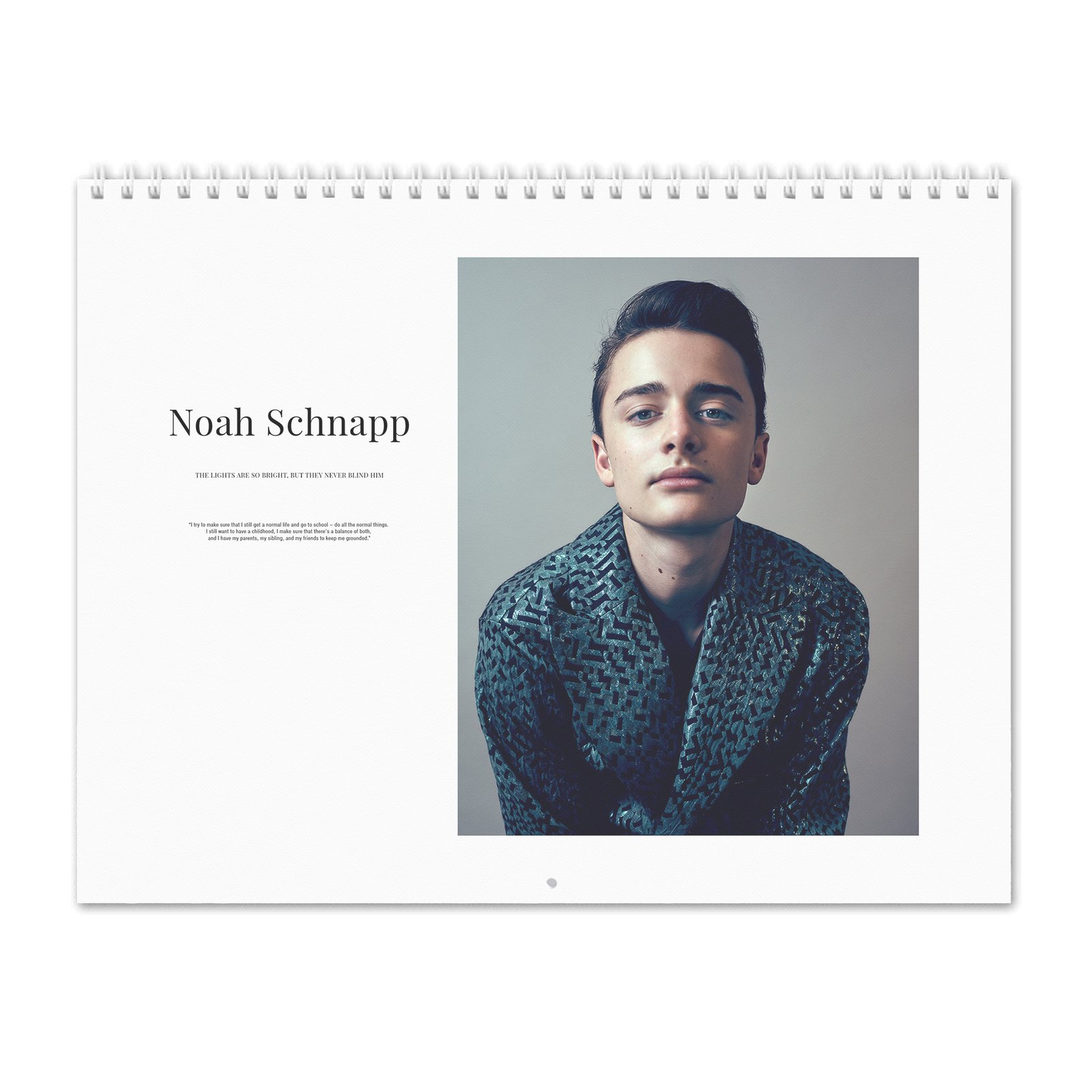 00 Noah Schnapp - Fame Found Him 2027 Wall Calendar