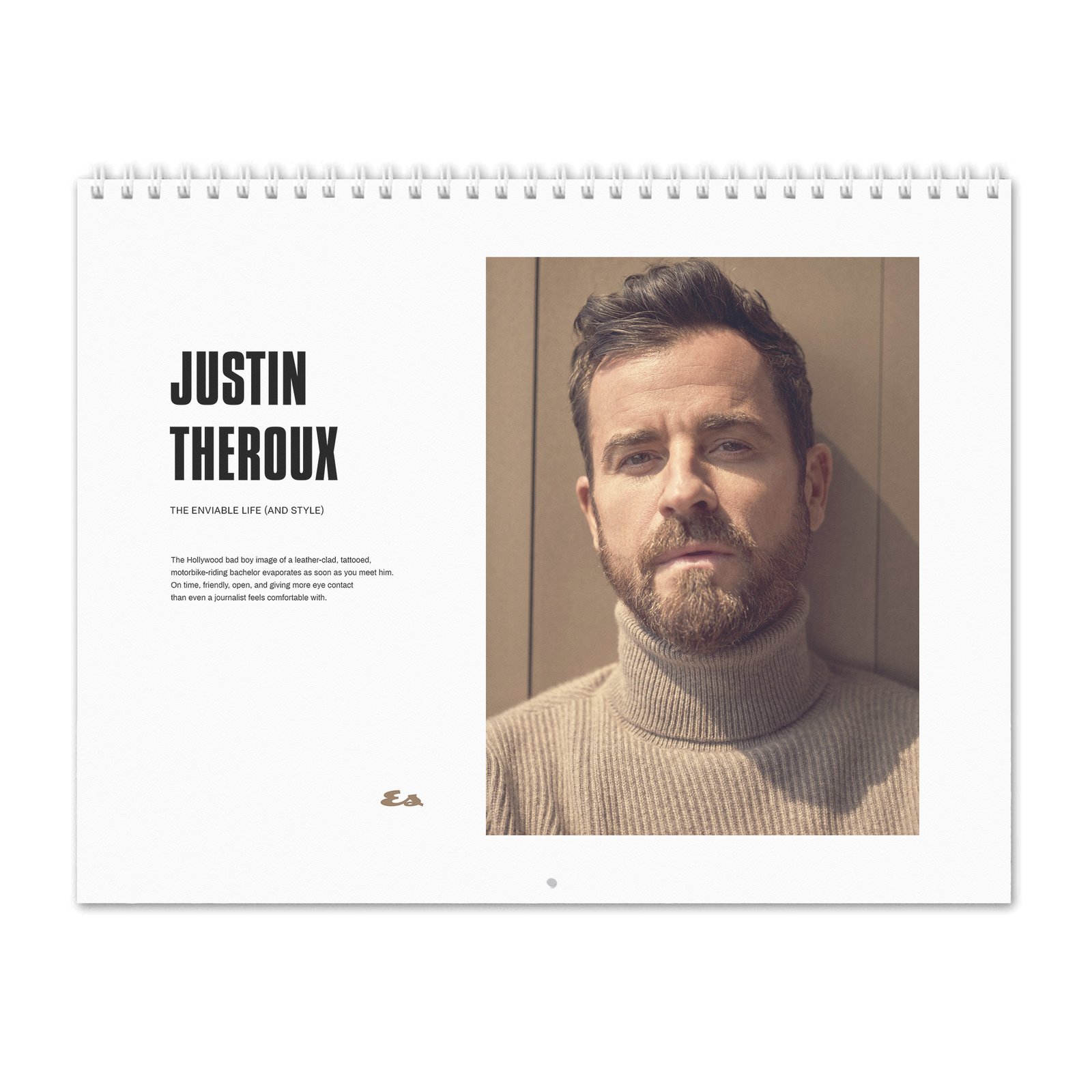 00 Justin Theroux - The Enviable Life 2027 Wall Calendar