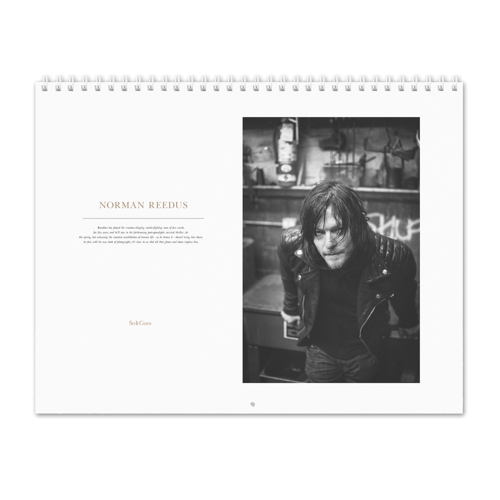 00 Norman Reedus - So It Goes 2027 Wall Calendar