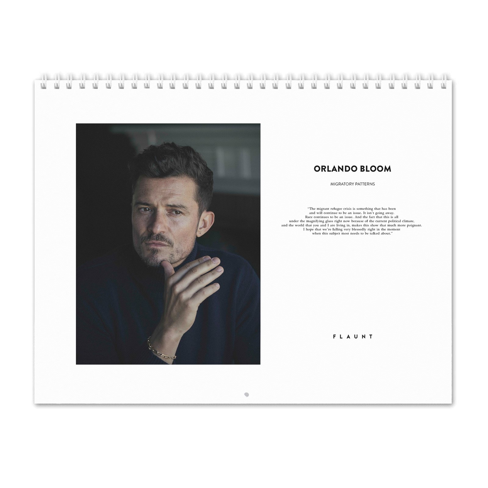 00 Orlando Bloom - Flaunt 2027 Wall Calendar