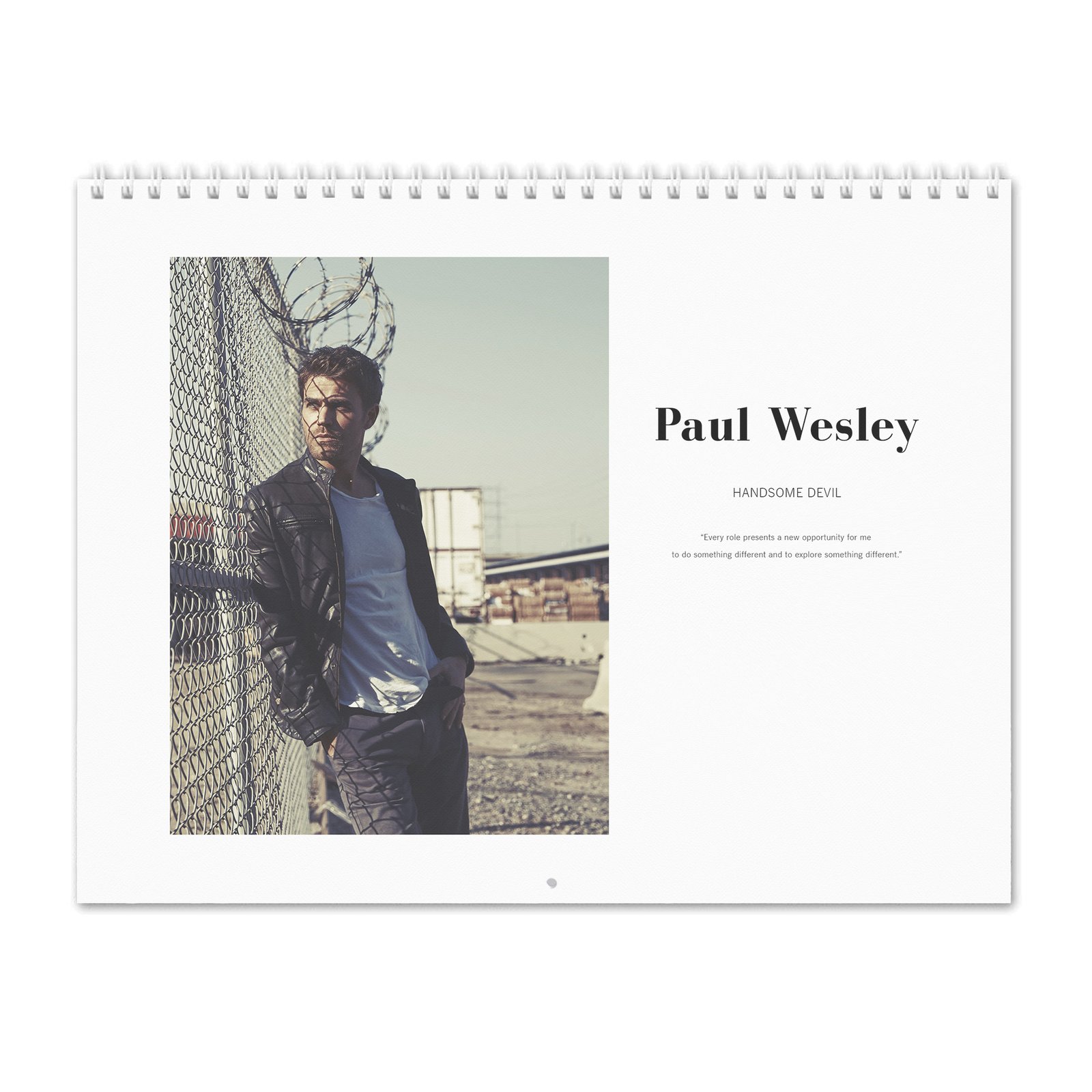 00 Paul Wesley - Handsome Devil 2027 Wall Calendar