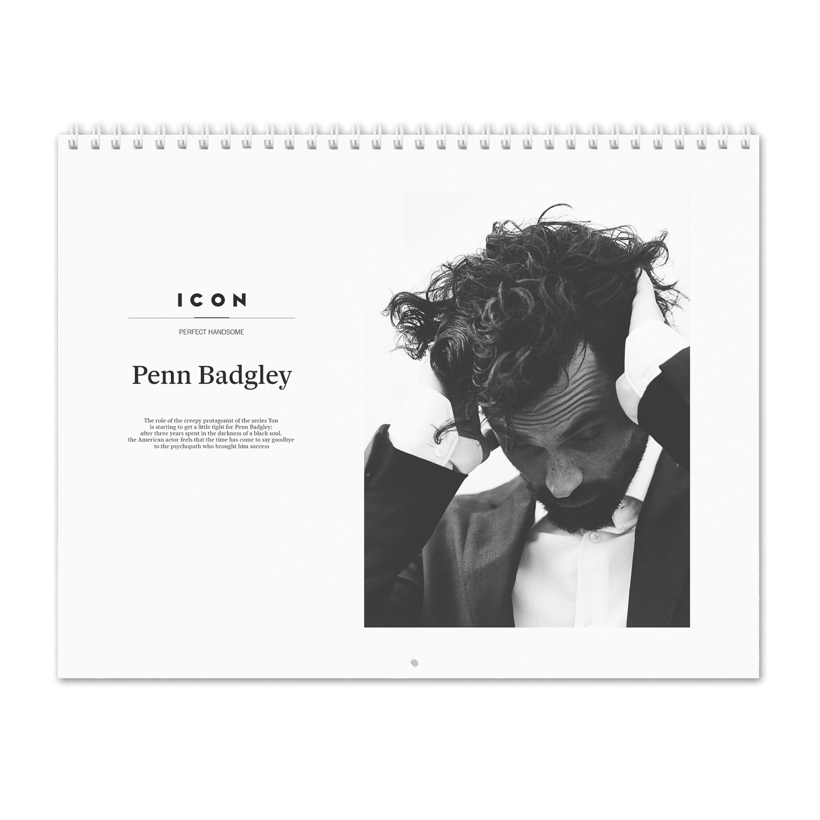 00 Penn Badgley - Perfect Handsome 2027 Wall Calendar