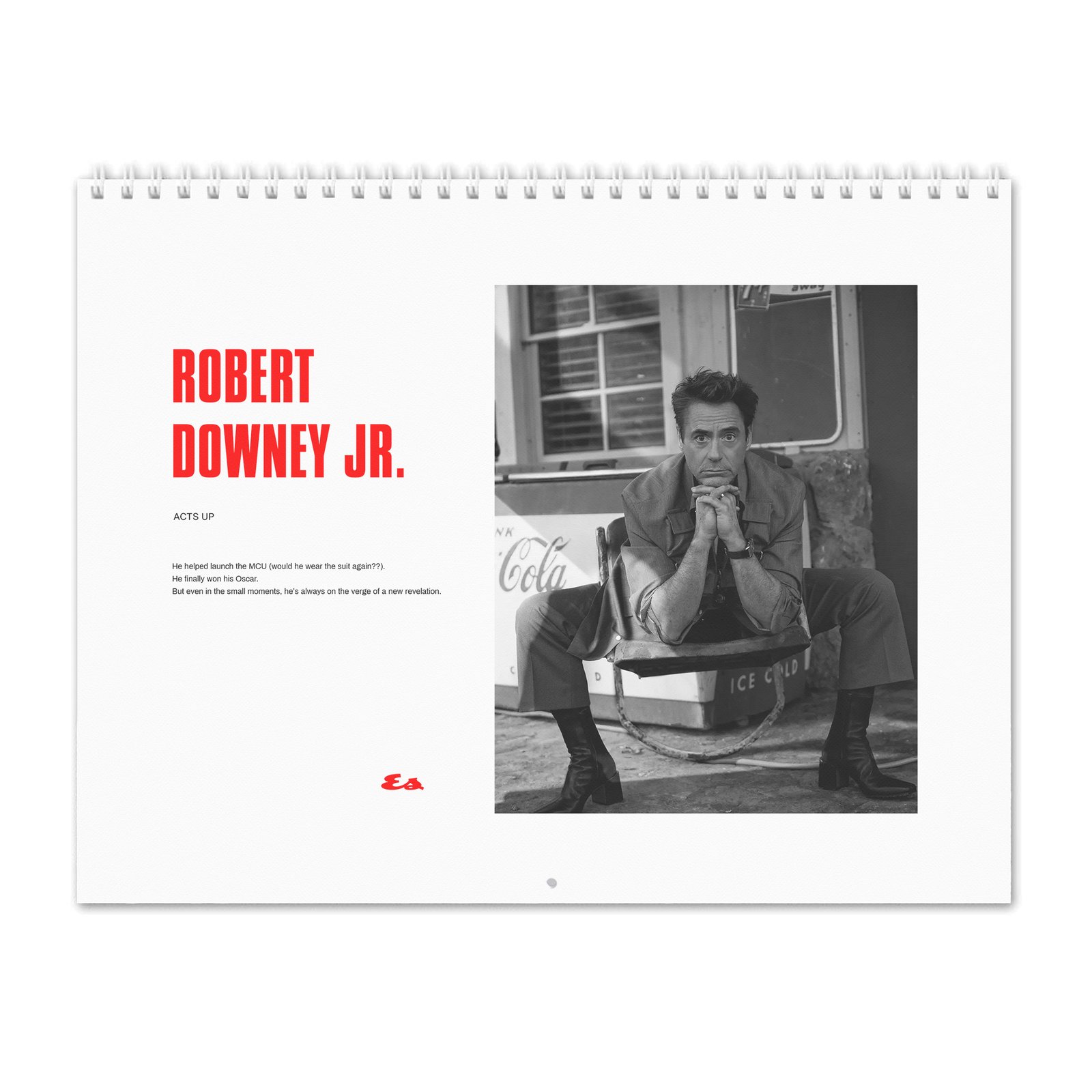 00 Robert Downey Jr. - Acts Up 2027 Wall Calendar