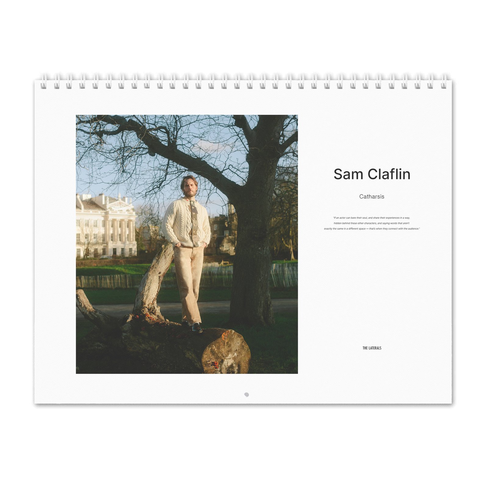 00 Sam Claflin - Laterals 2027 Wall Calendar