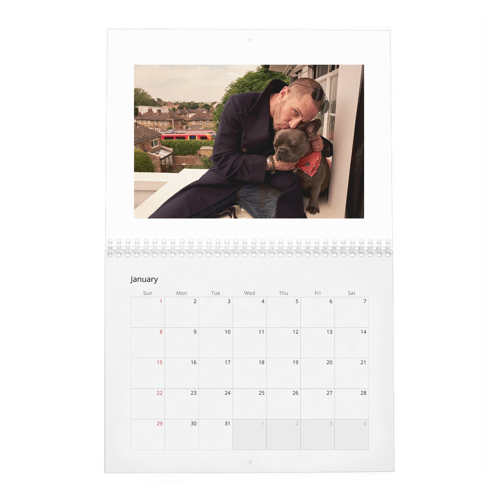 01 Tom Hardy - At Home 2027 Wall Calendar