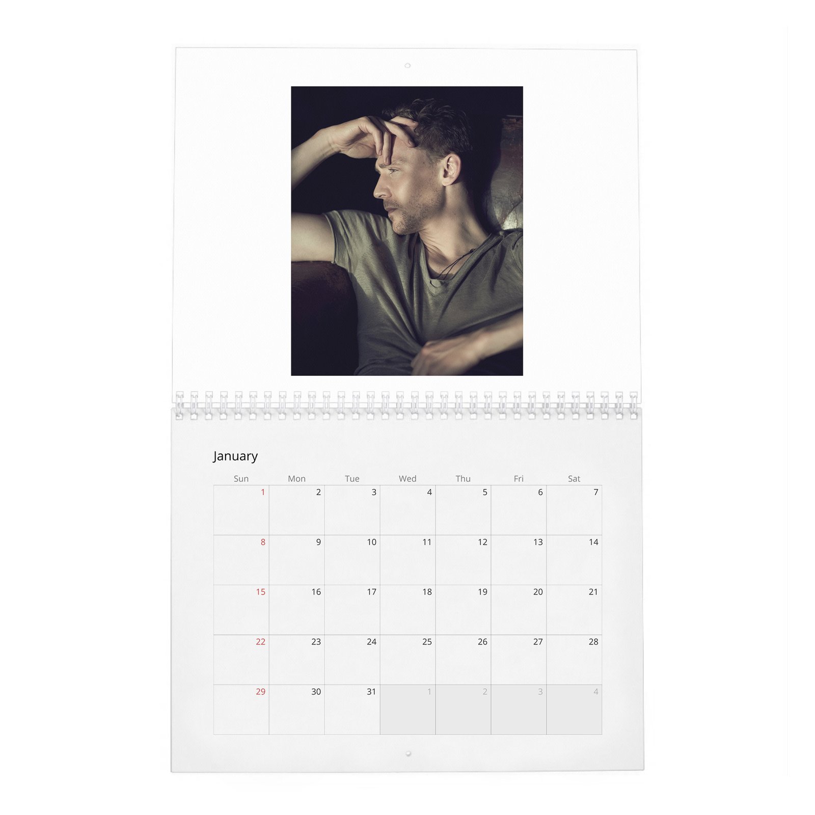 01 Tom Hiddleston - Flaunt 2027 Wall Calendar