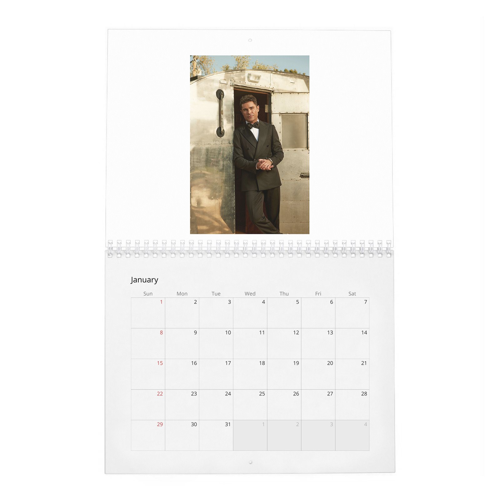 01 Zac Efron - The Ringmaster 2027 Wall Calendar
