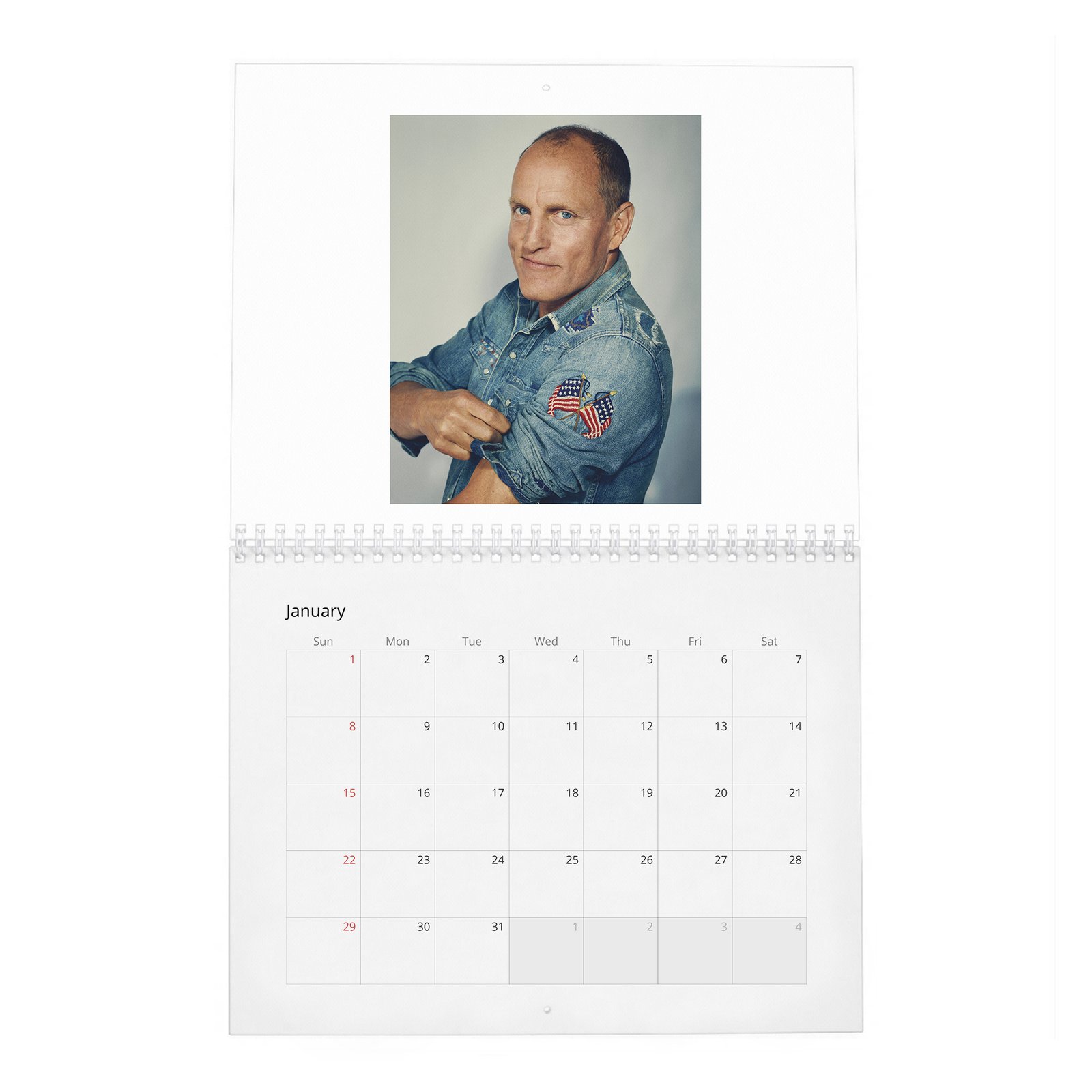 01 Woody Harrelson - Light Up 2027 Wall Calendar