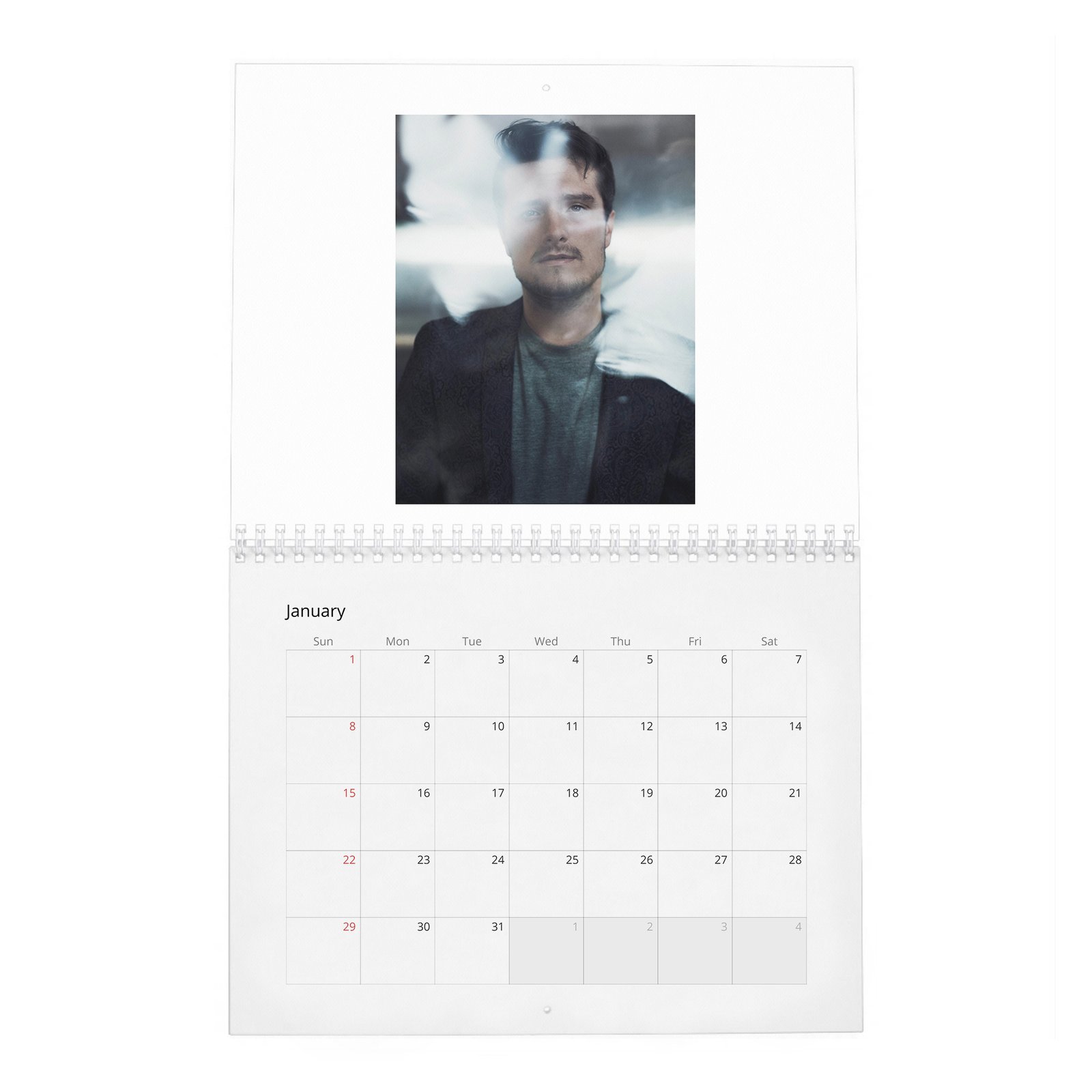 01 Josh Hutcherson - Flaunt 2027 Wall Calendar
