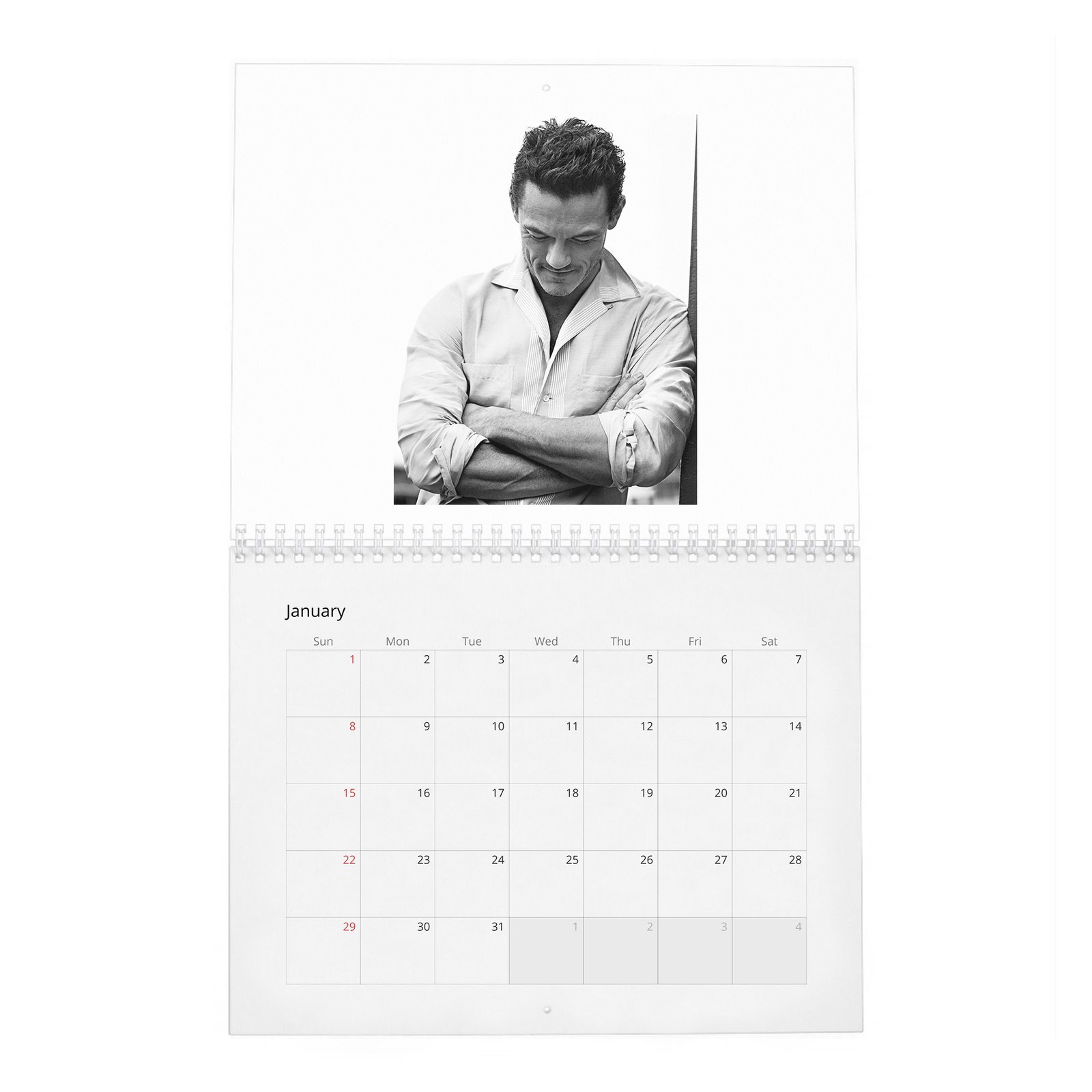 01 Luke Evans - Man Of The World 2027 Wall Calendar