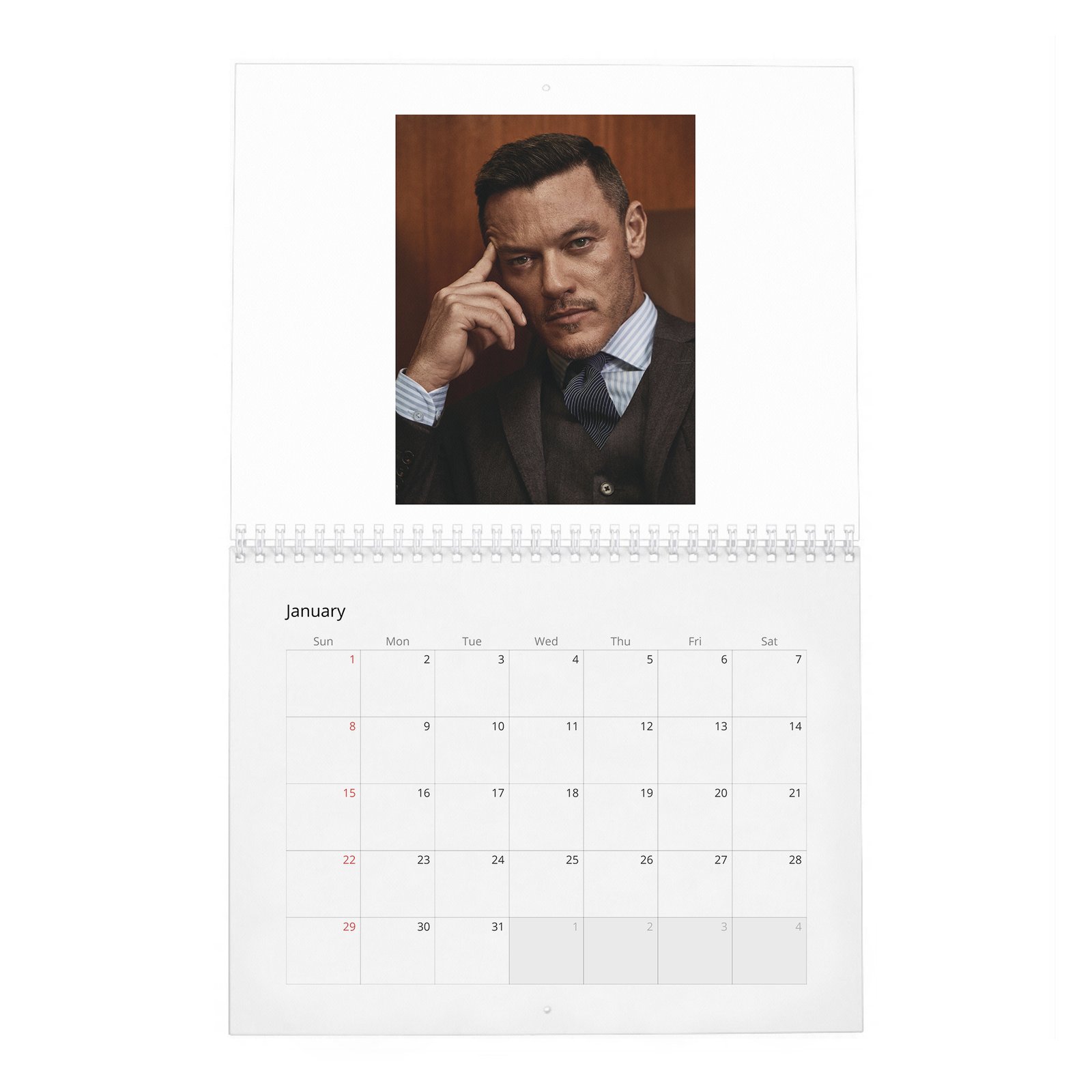01 Luke Evans - Passion For Good Suits 2027 Wall Calendar