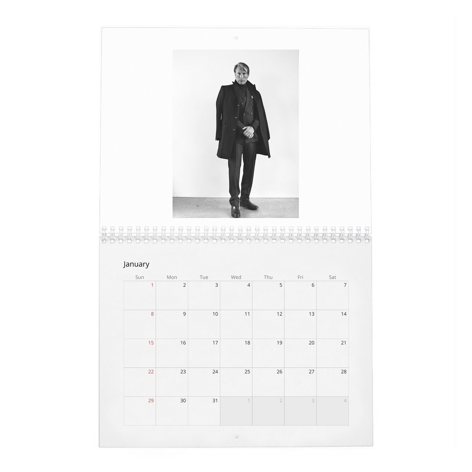 01 Mads Mikkelsen - Zoo 2027 Wall Calendar