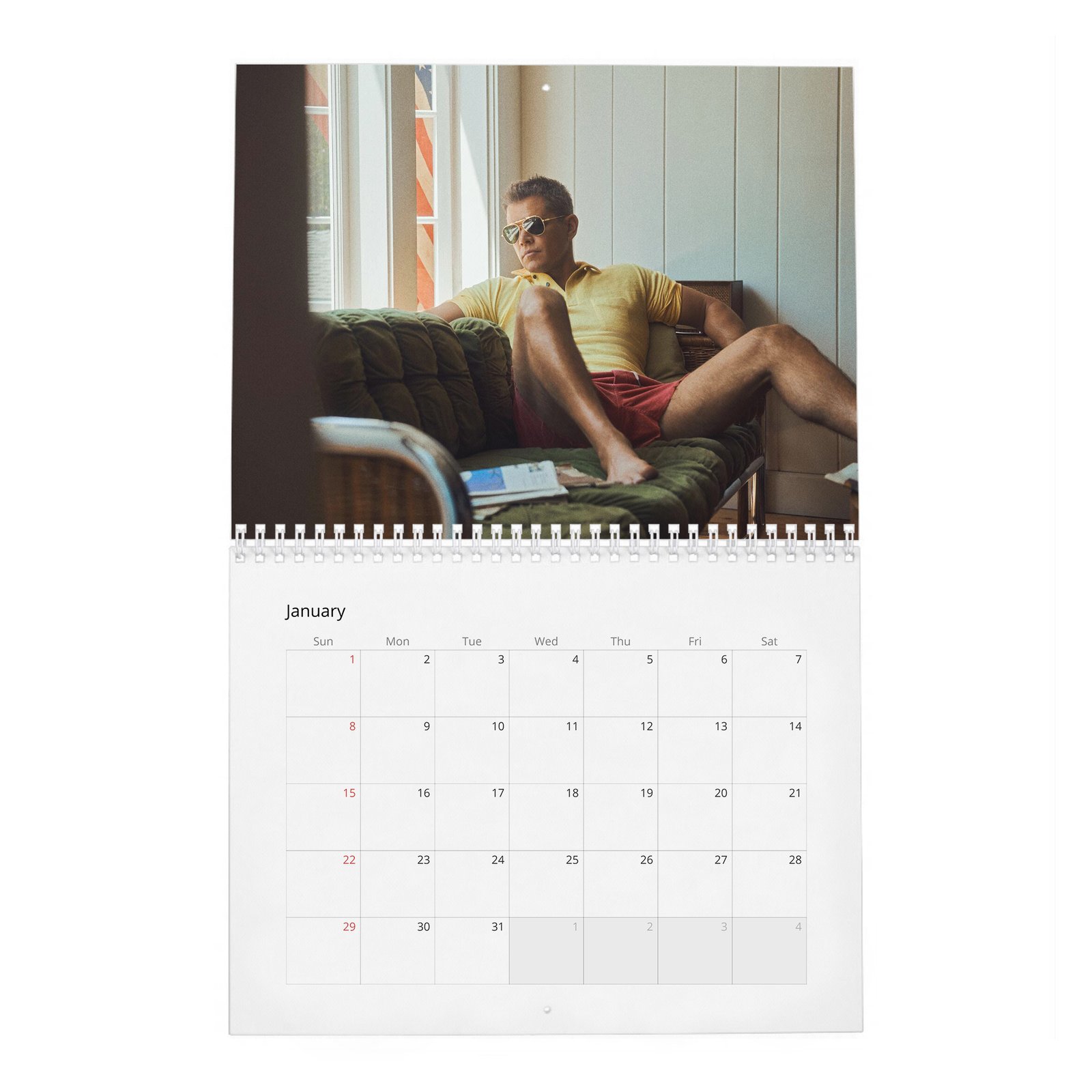 01 Matt Damon - The Evolution Of 2027 Wall Calendar