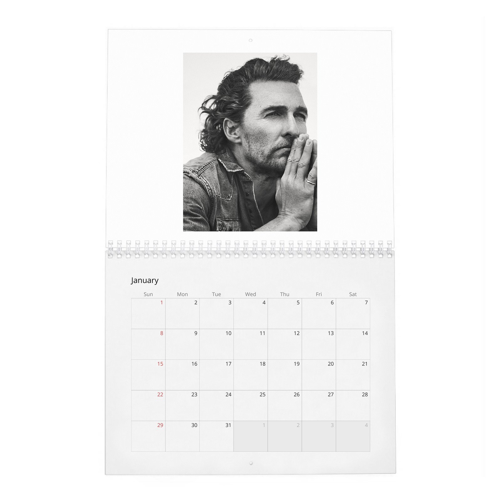 01 Matthew McConaughey - Reinvents Himself 2027 Wall Calendar