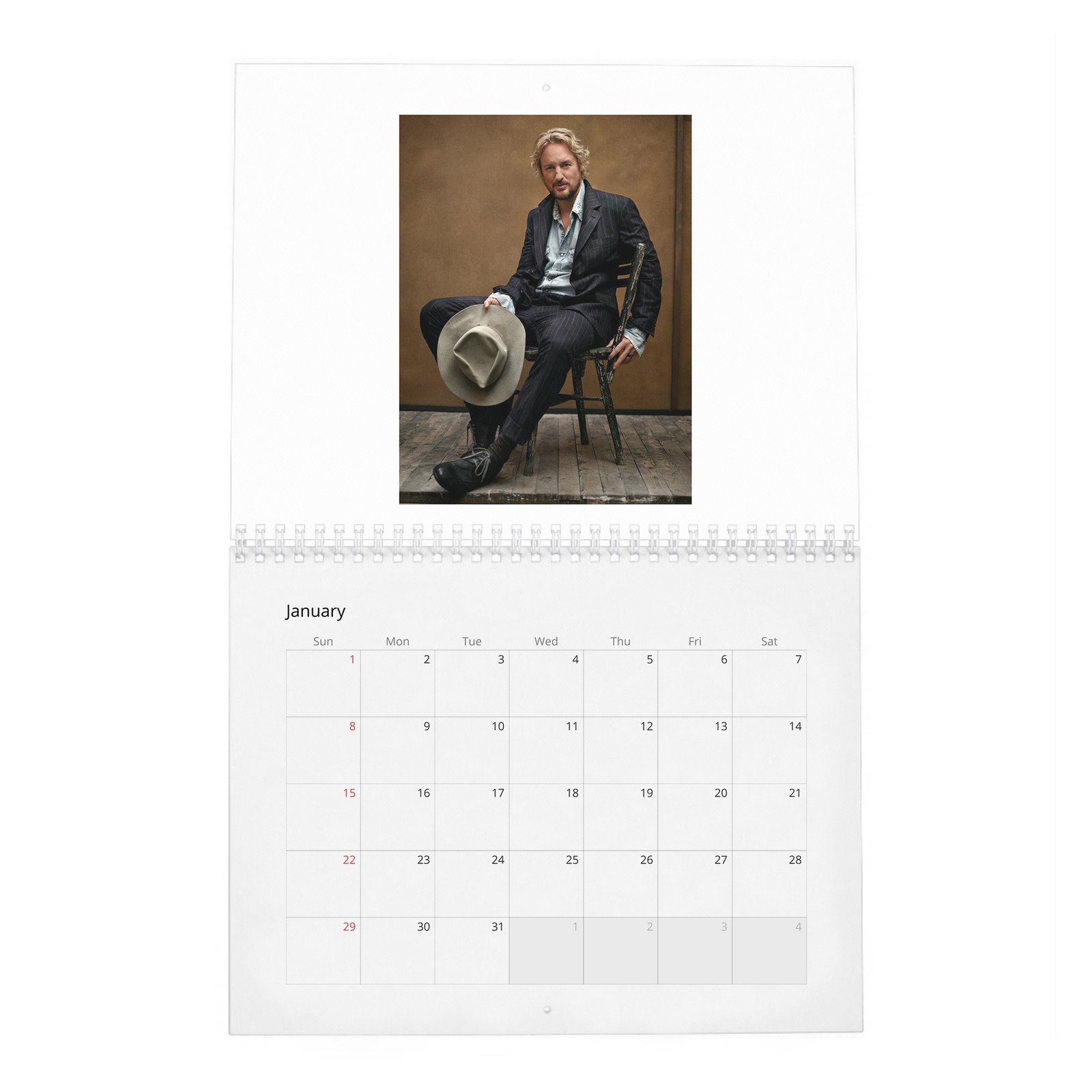 01 Owen Wilson - Doing Great 2027 Wall Calendar