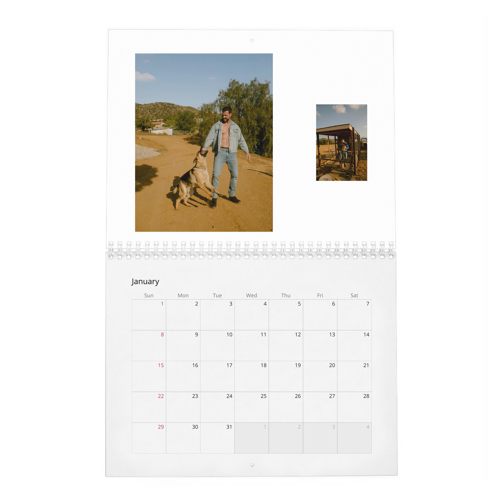 01 Pablo Schreiber - Superhero Warrior 2027 Wall Calendar