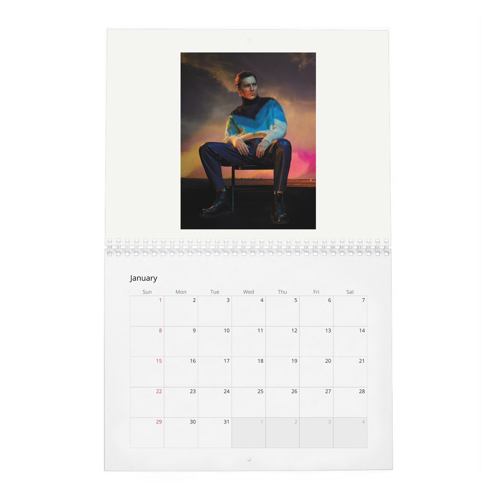 01 Paul Dano - Flaunt 2027 Wall Calendar