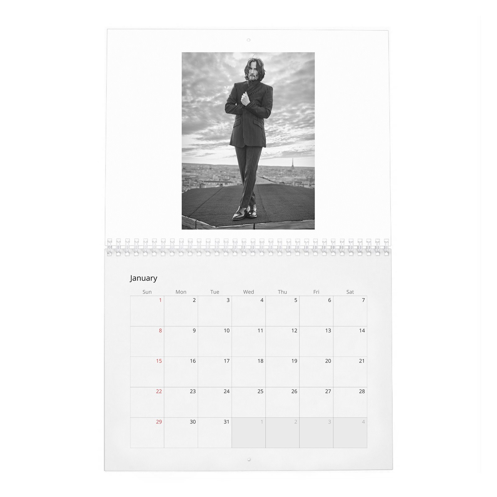 Keanu Reeves - Head Up 2027 Wall Calendar