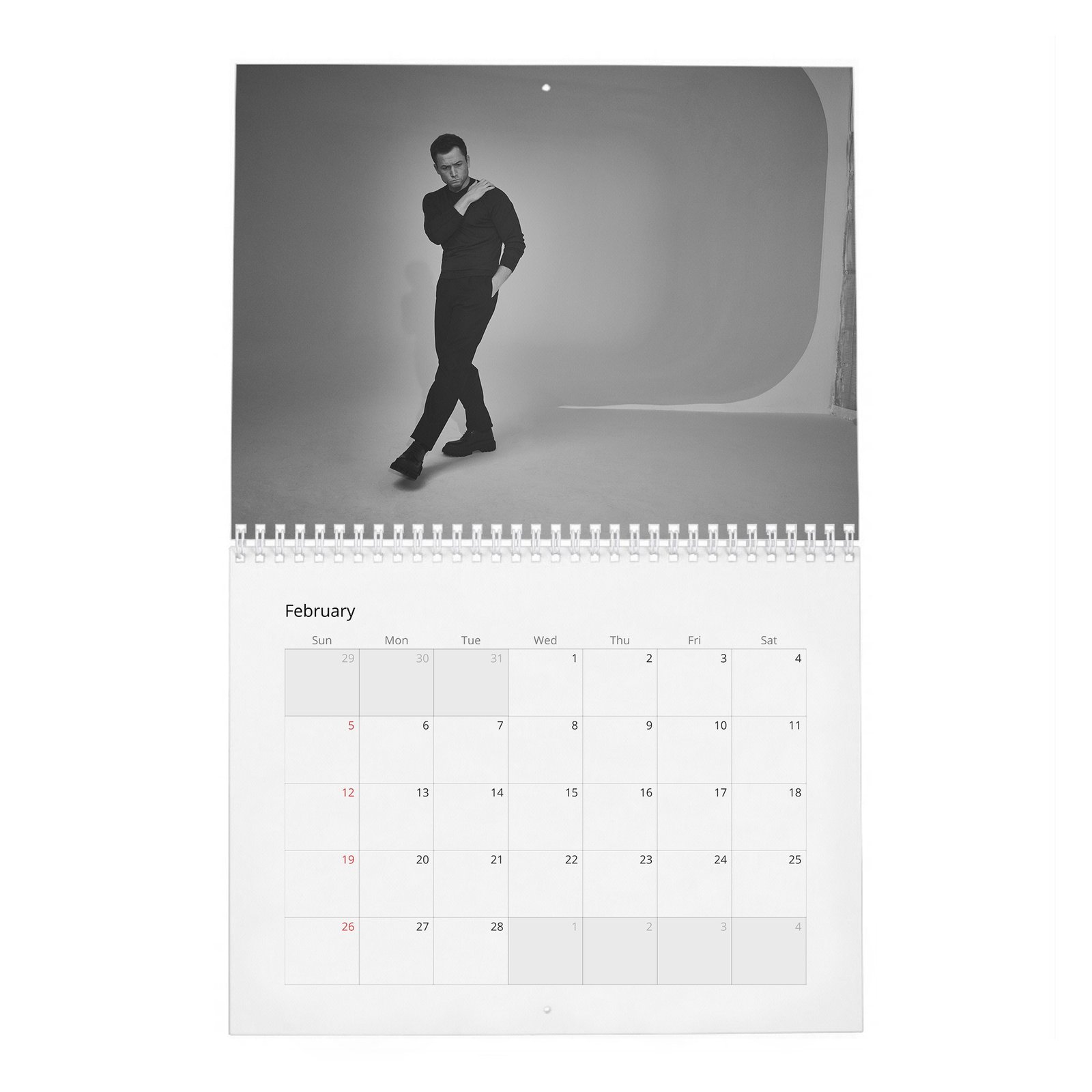 02 Taron Egerton - Flaunt 2027 Wall Calendar