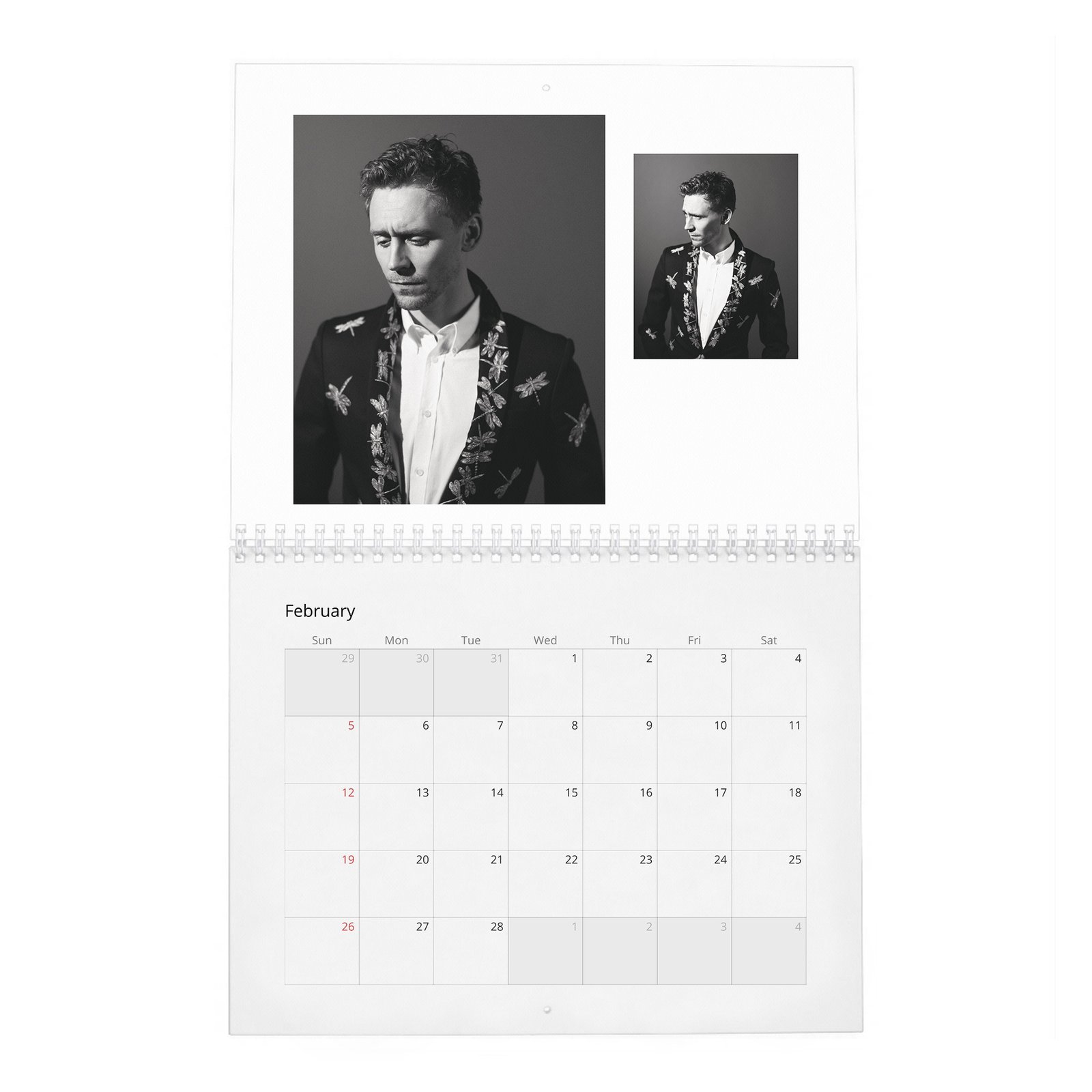 02 Tom Hiddleston - Flaunt 2027 Wall Calendar