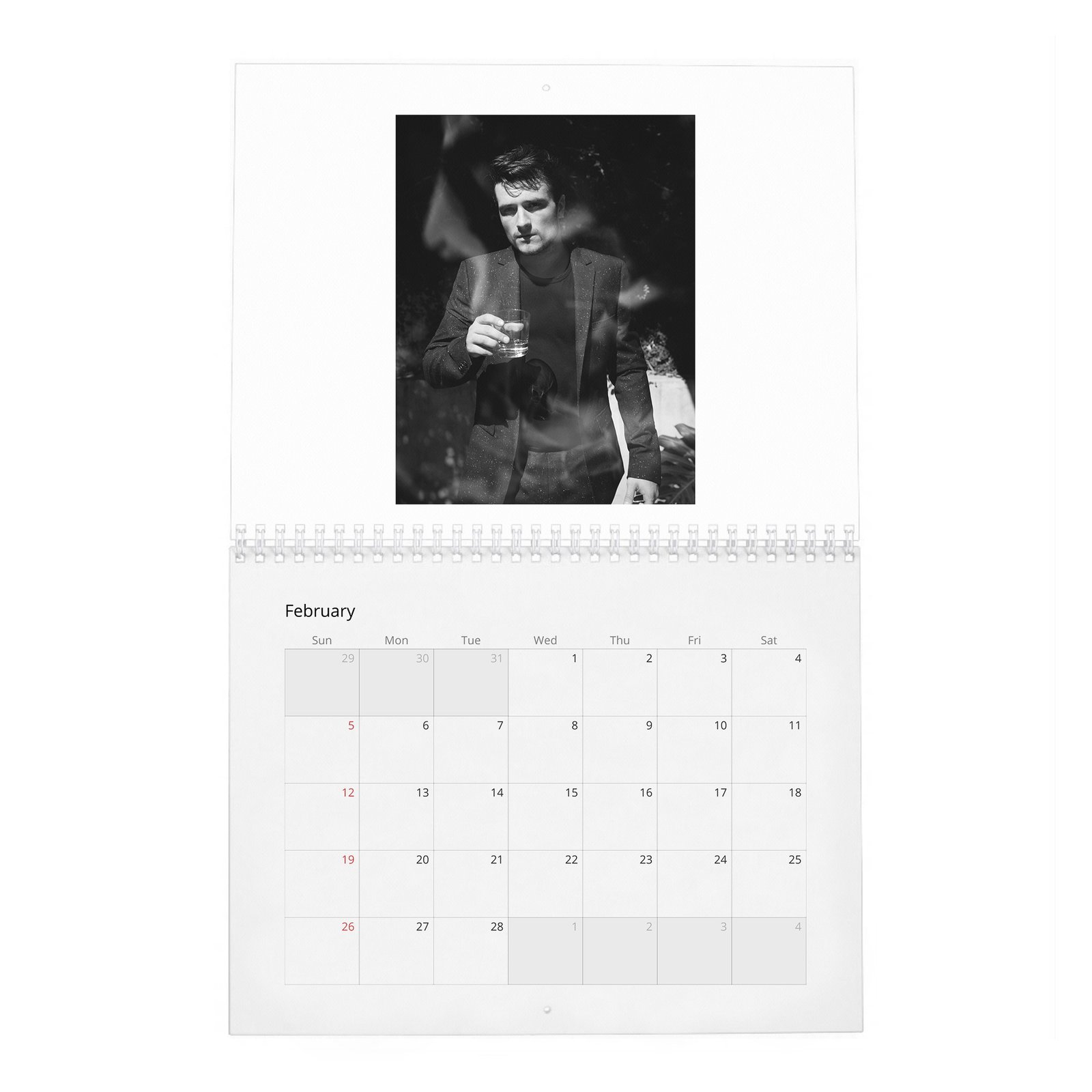 02 Josh Hutcherson - Flaunt 2027 Wall Calendar