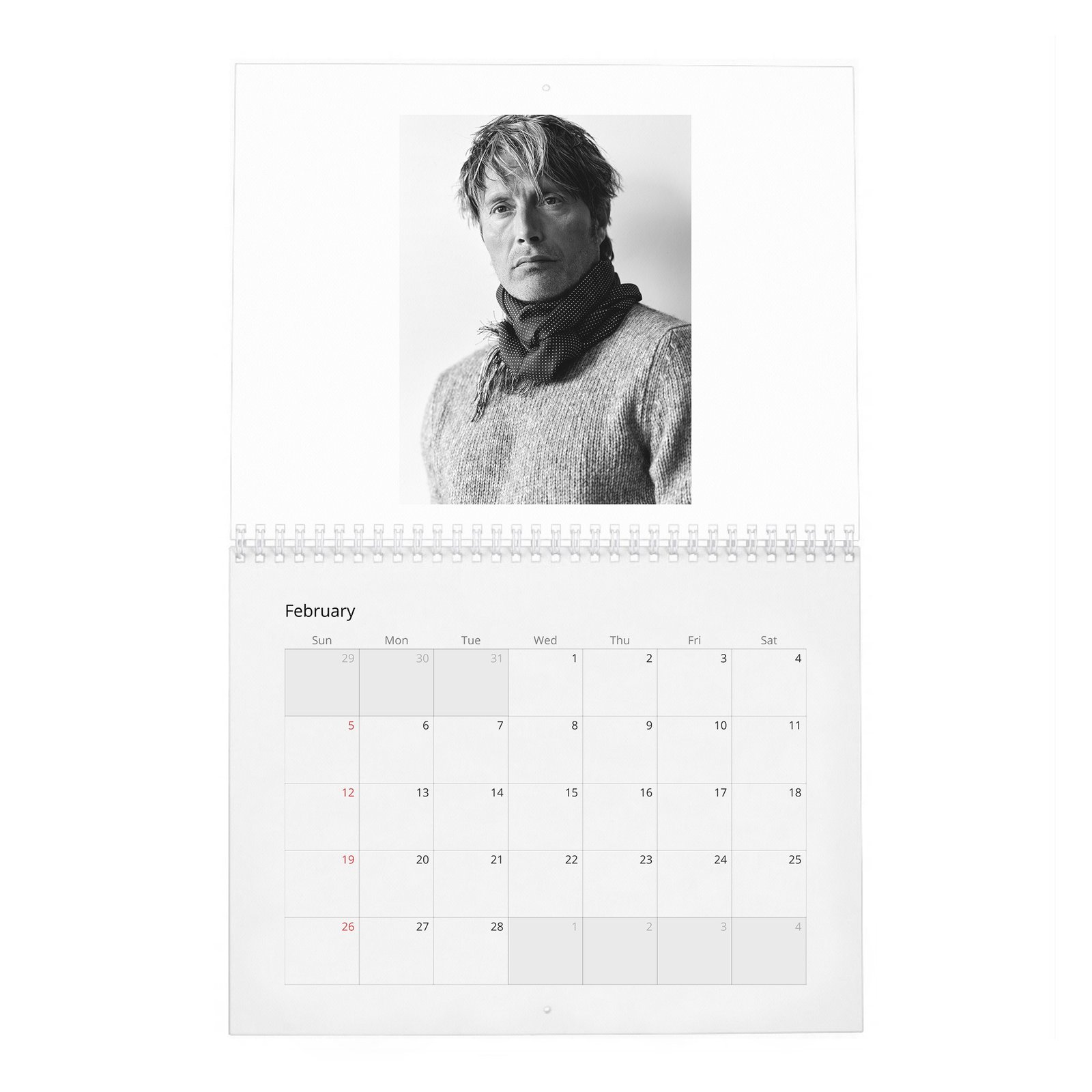 02 Mads Mikkelsen - Zoo 2027 Wall Calendar