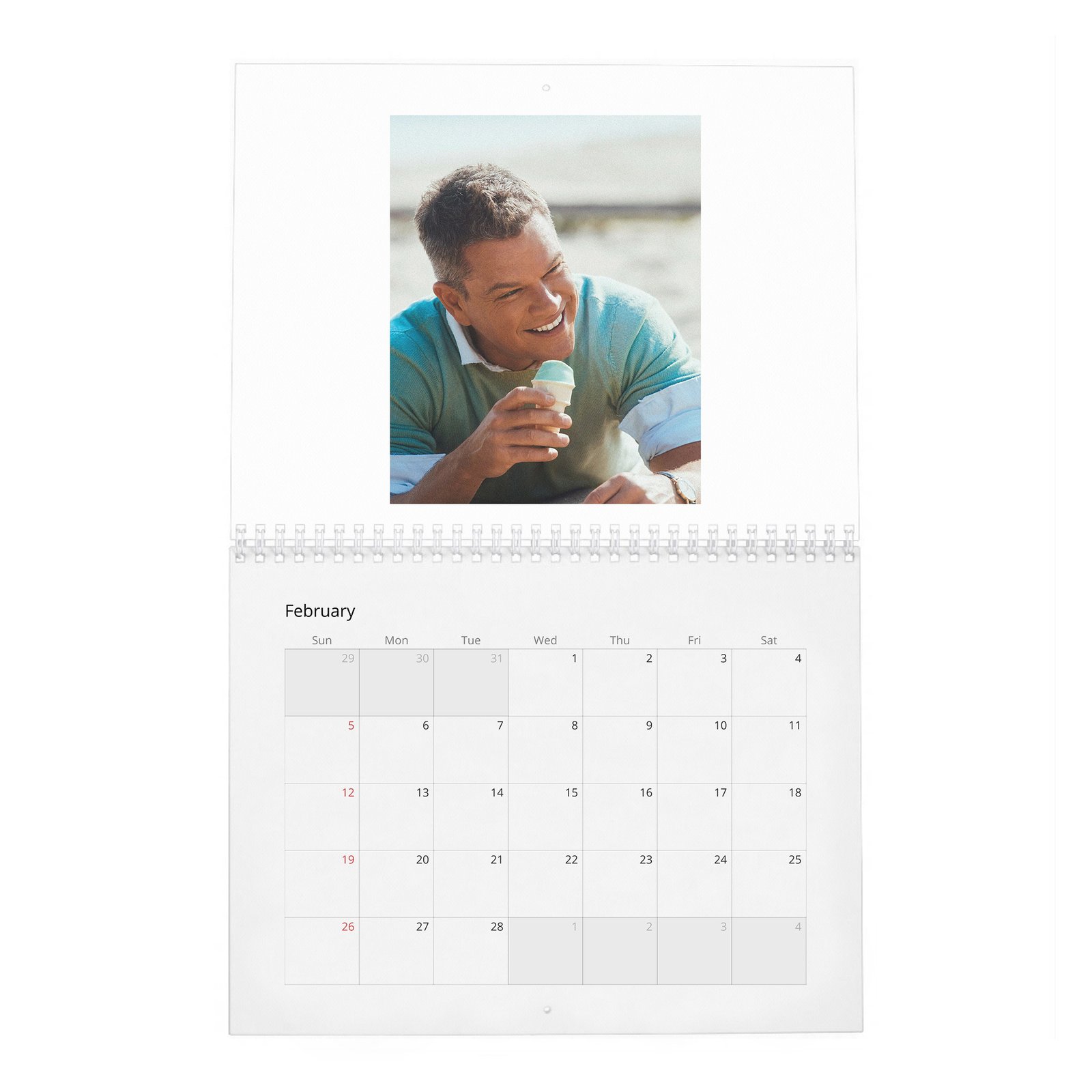 02 Matt Damon - The Evolution Of 2027 Wall Calendar