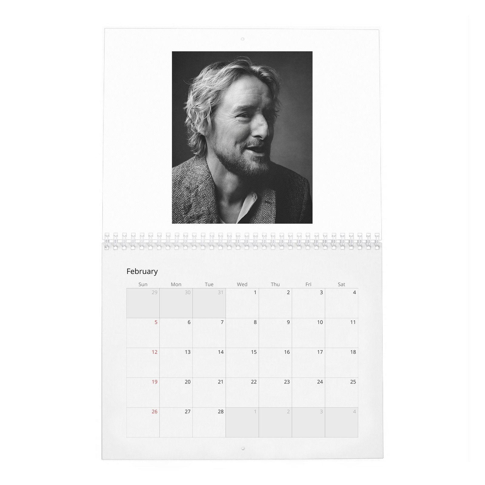 02 Owen Wilson - Doing Great 2027 Wall Calendar