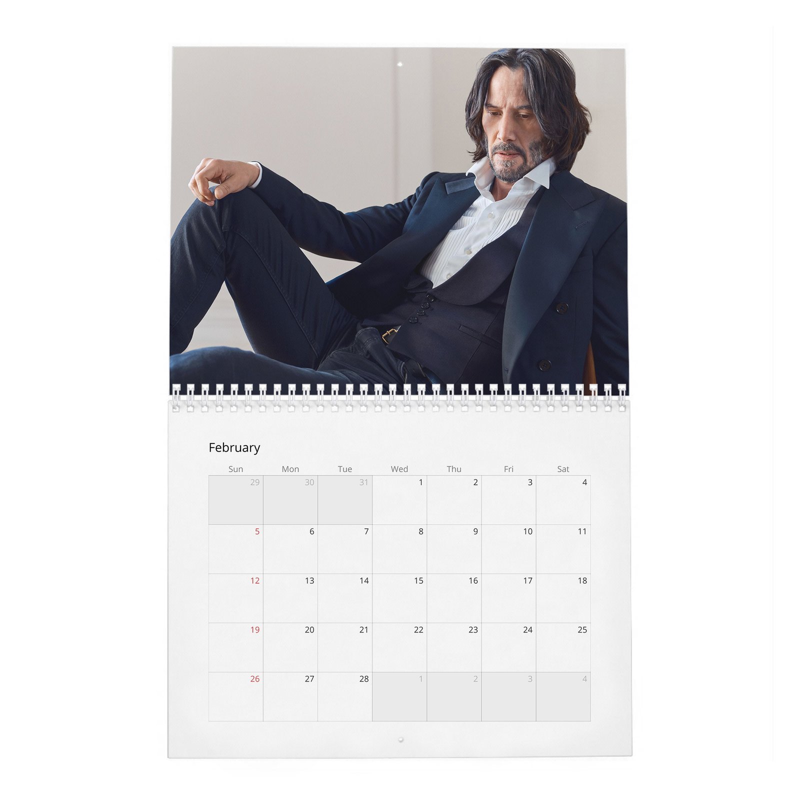 Keanu Reeves - Head Up 2027 Wall Calendar