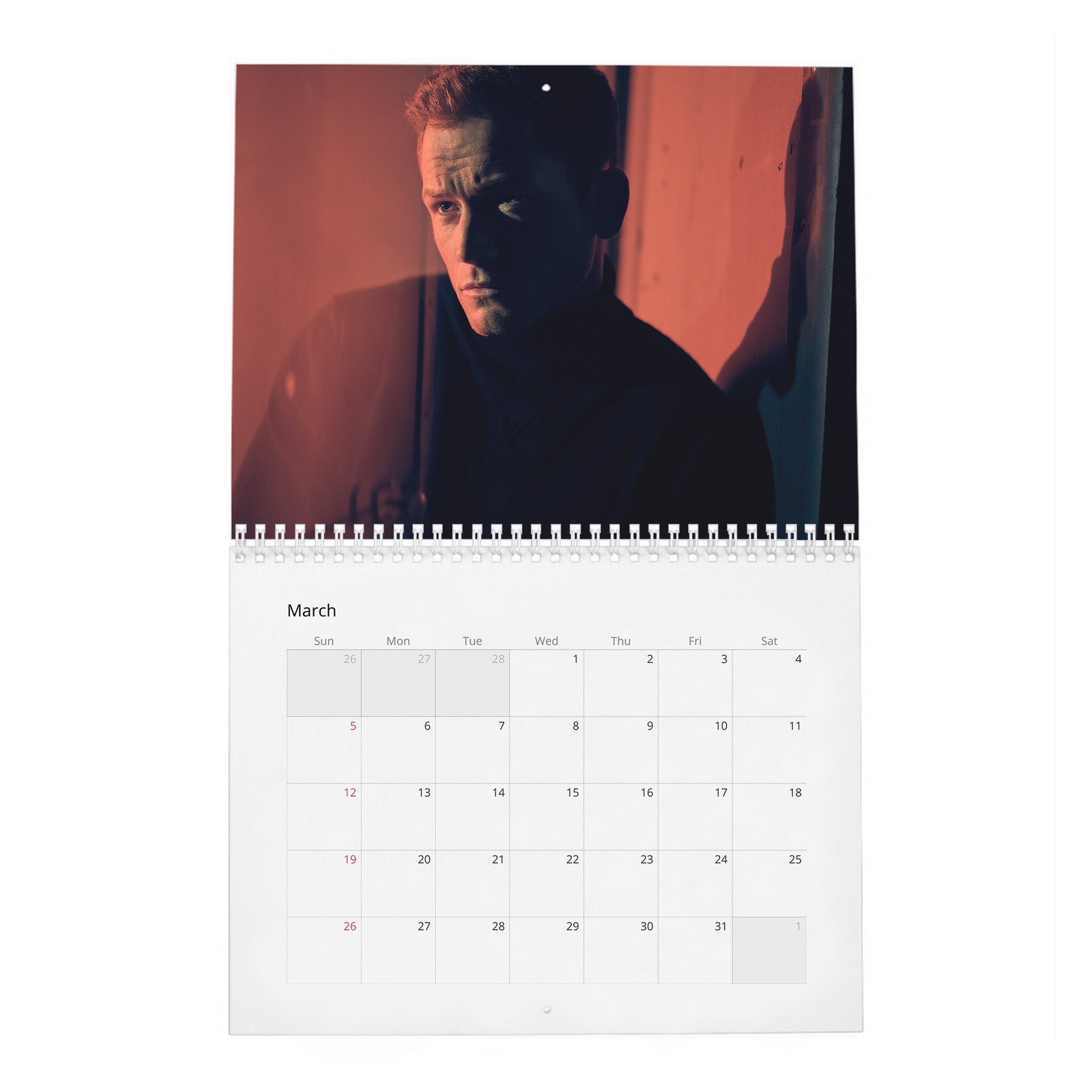 03 Taron Egerton - Flaunt 2027 Wall Calendar