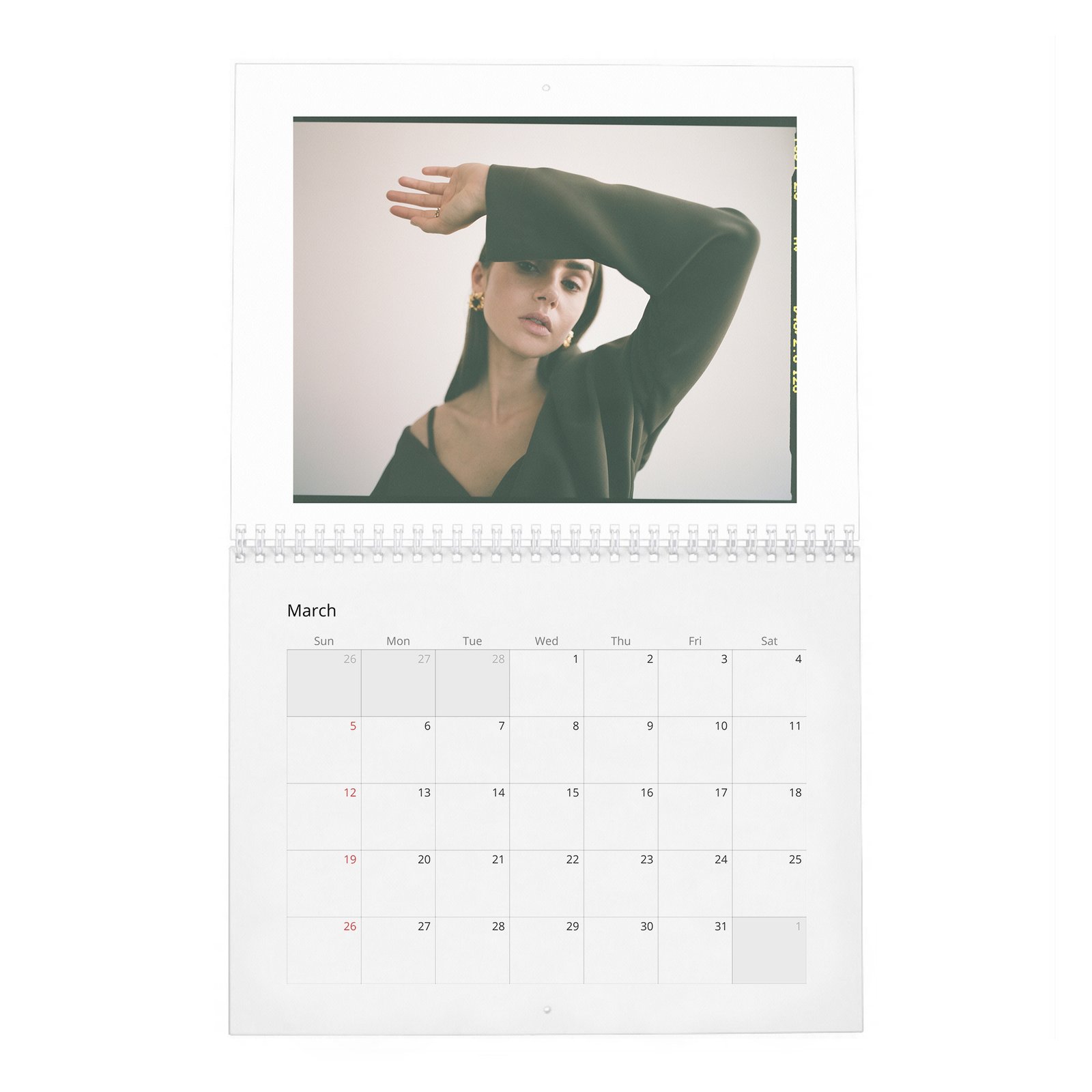 03 Lily Collins - Laterals 2027 Wall Calendar