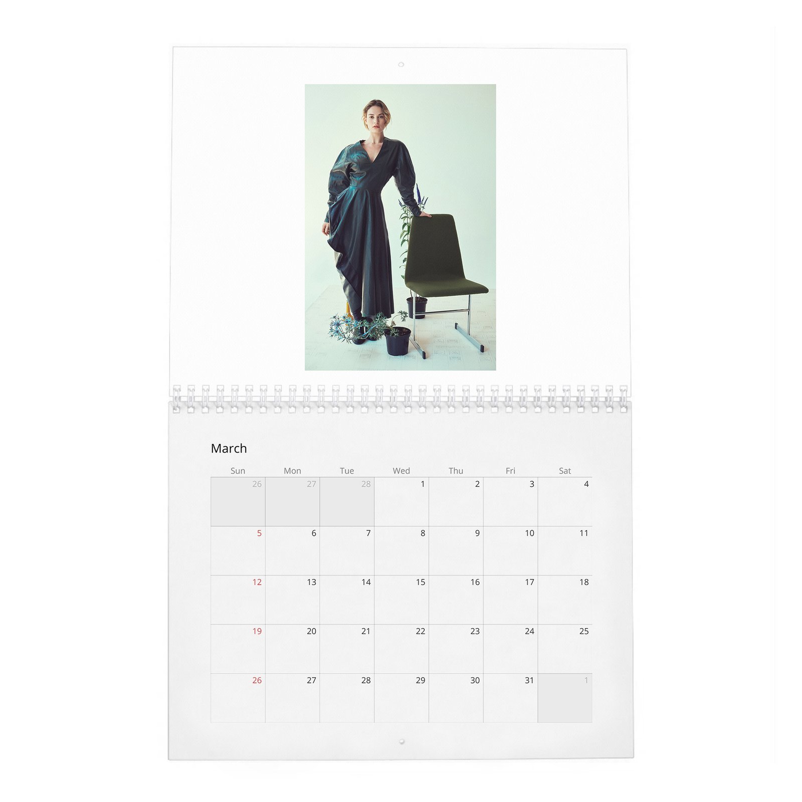 03 Lily James - Loving Lily 2027 Wall Calendar