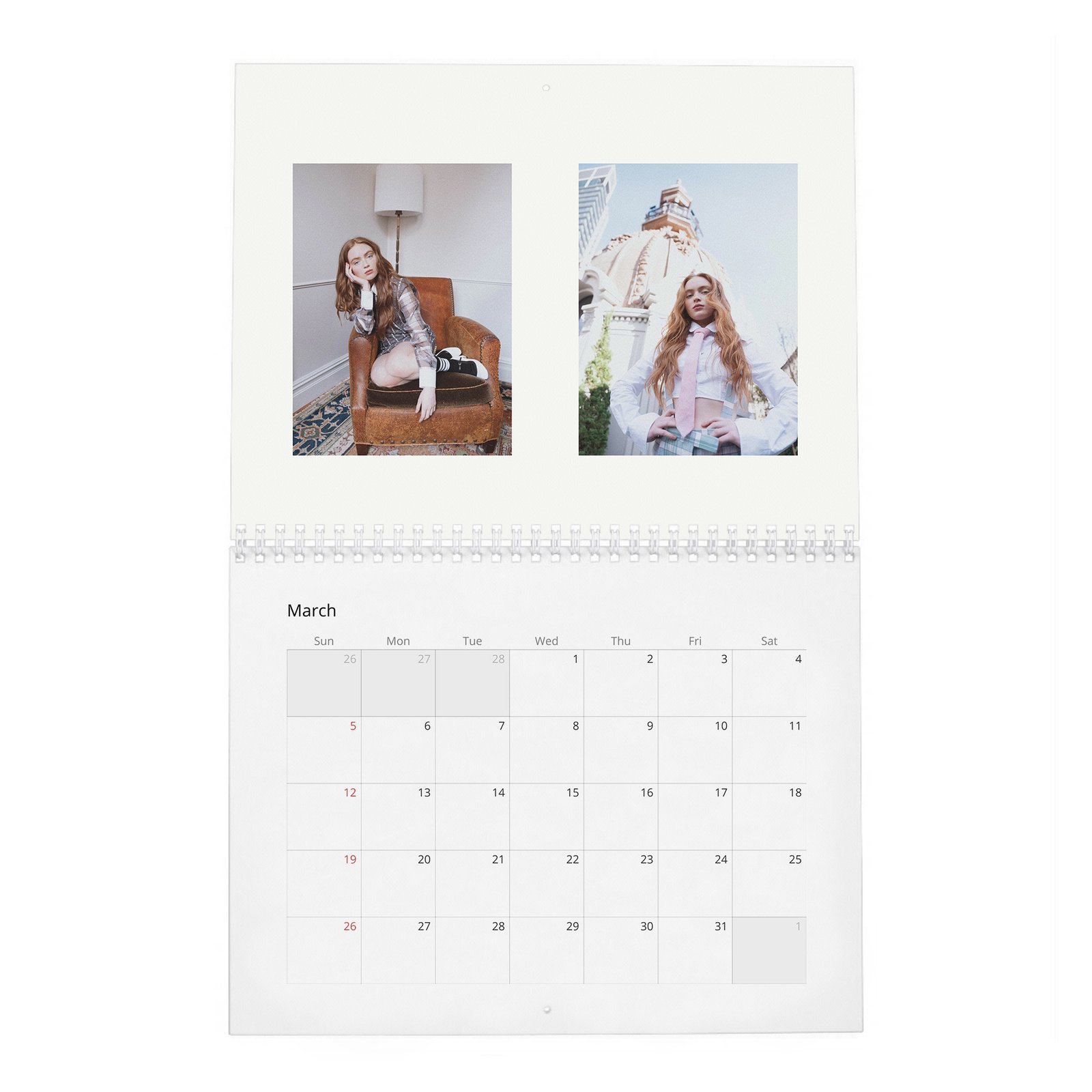 03 Sadie Sink - Flaunt 2027 Wall Calendar