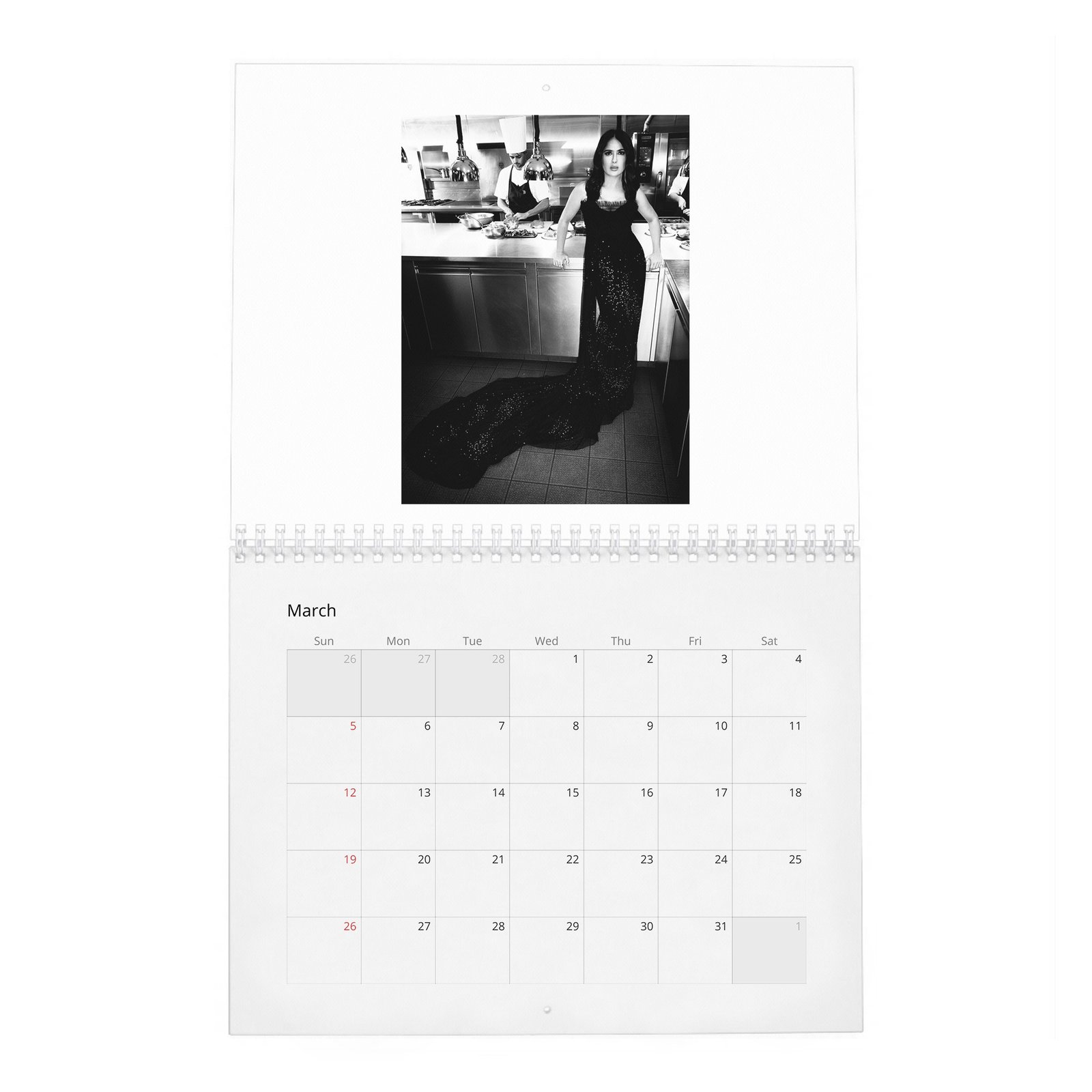 Salma Hayek - Settles In 2027 Wall Calendar