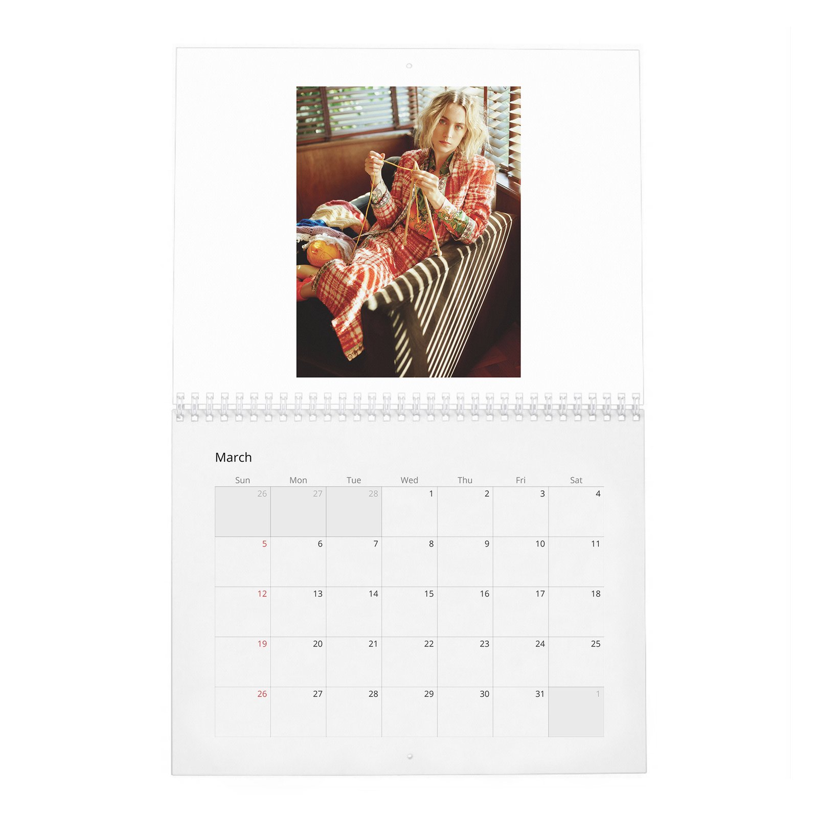 03 Saoirse Ronan - Our Newest Jo March 2027 Wall Calendar