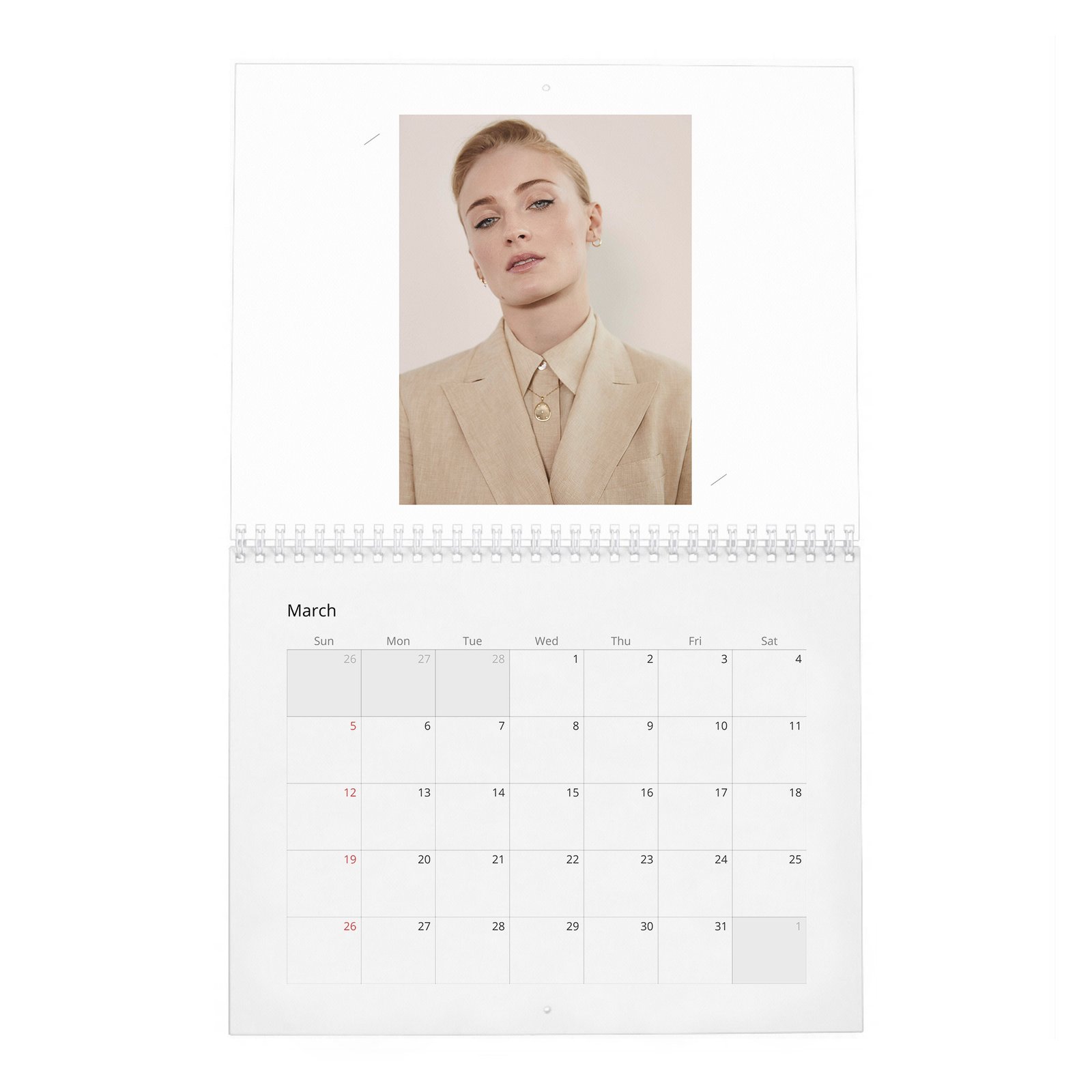 03 Sophie Turner - The North Star 2027 Wall Calendar
