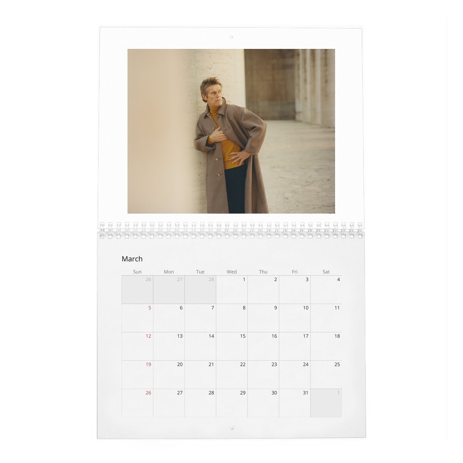 03 Willem Dafoe - Who's Afraid Of Mr Dafoe 2027 Wall Calendar
