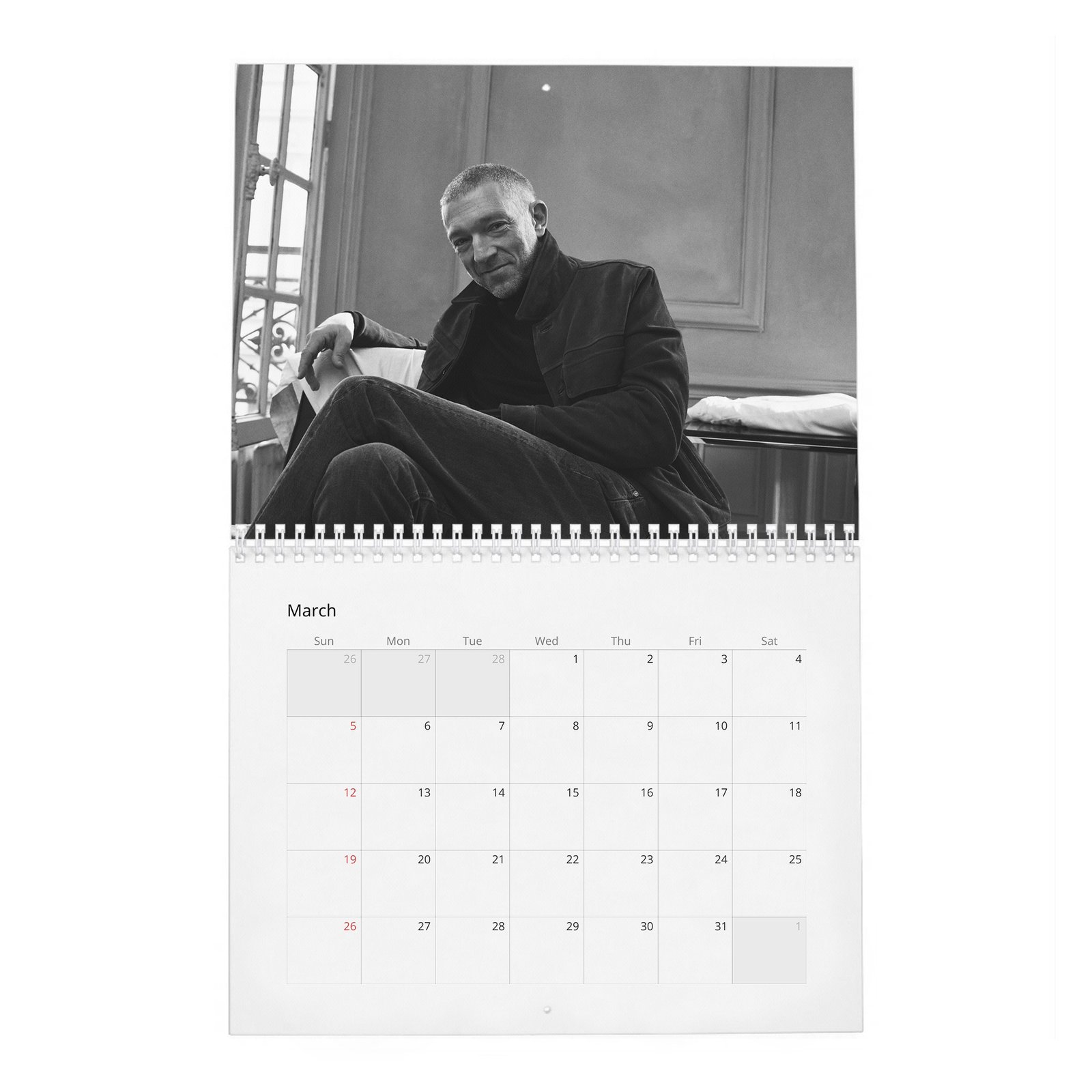 03 Vincent Cassel - Mr. Vincent Cassel 2027 Wall Calendar