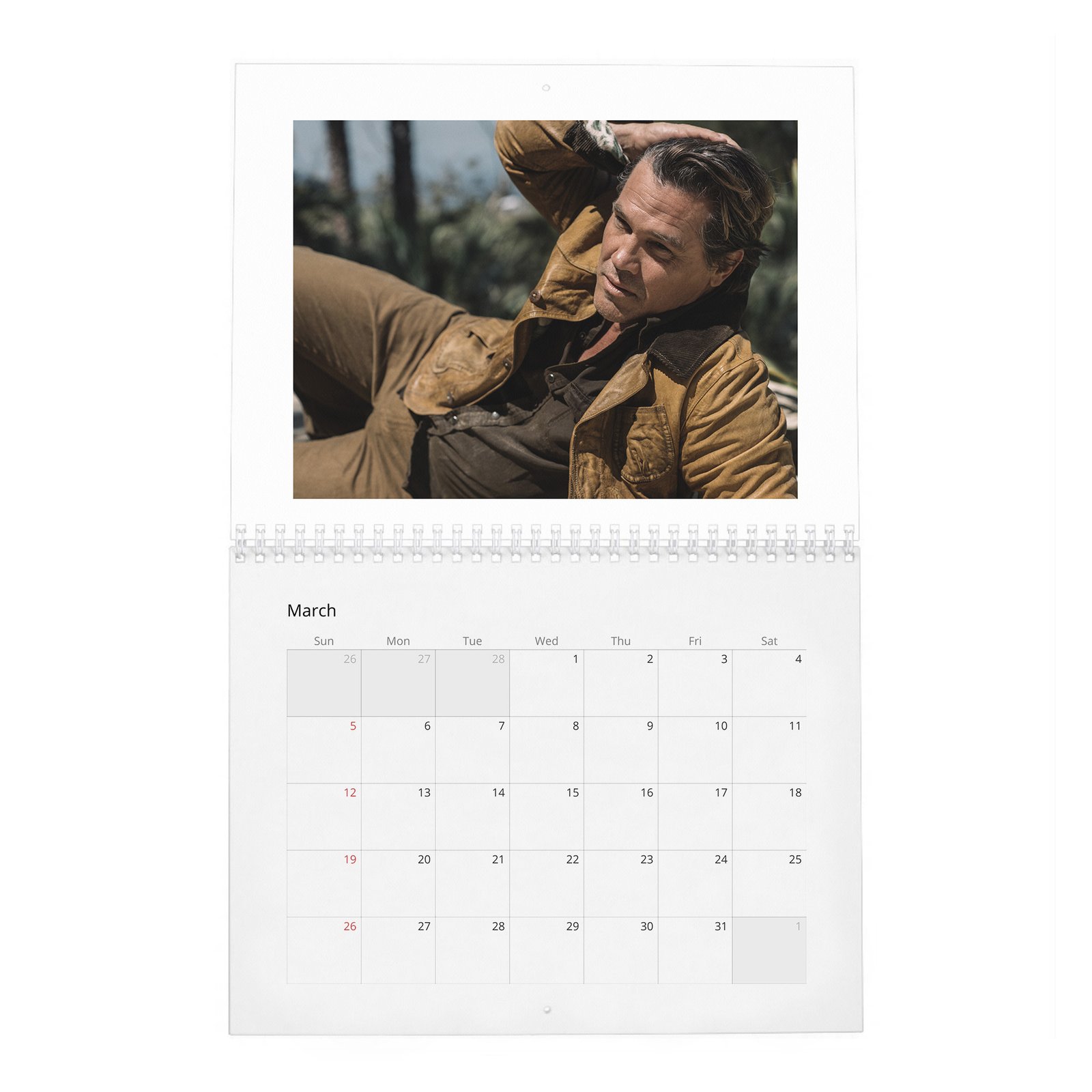 03 Josh Brolin - Man Of The World 2027 Wall Calendar